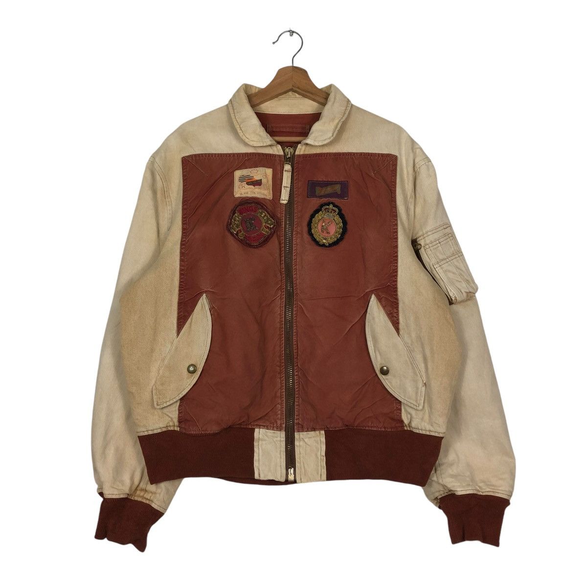 Japanese Brand 🔥VINTAGE BOMBER JACKET KARL HELMUT FULL PATCHES PARACHUTE Size US M / EU 48-50 / 2 - 3 Thumbnail