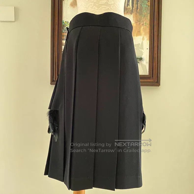 Comme des Garcons Comme Des Garcons size S Black feather layered pleated ski Size 23" - 3 Thumbnail