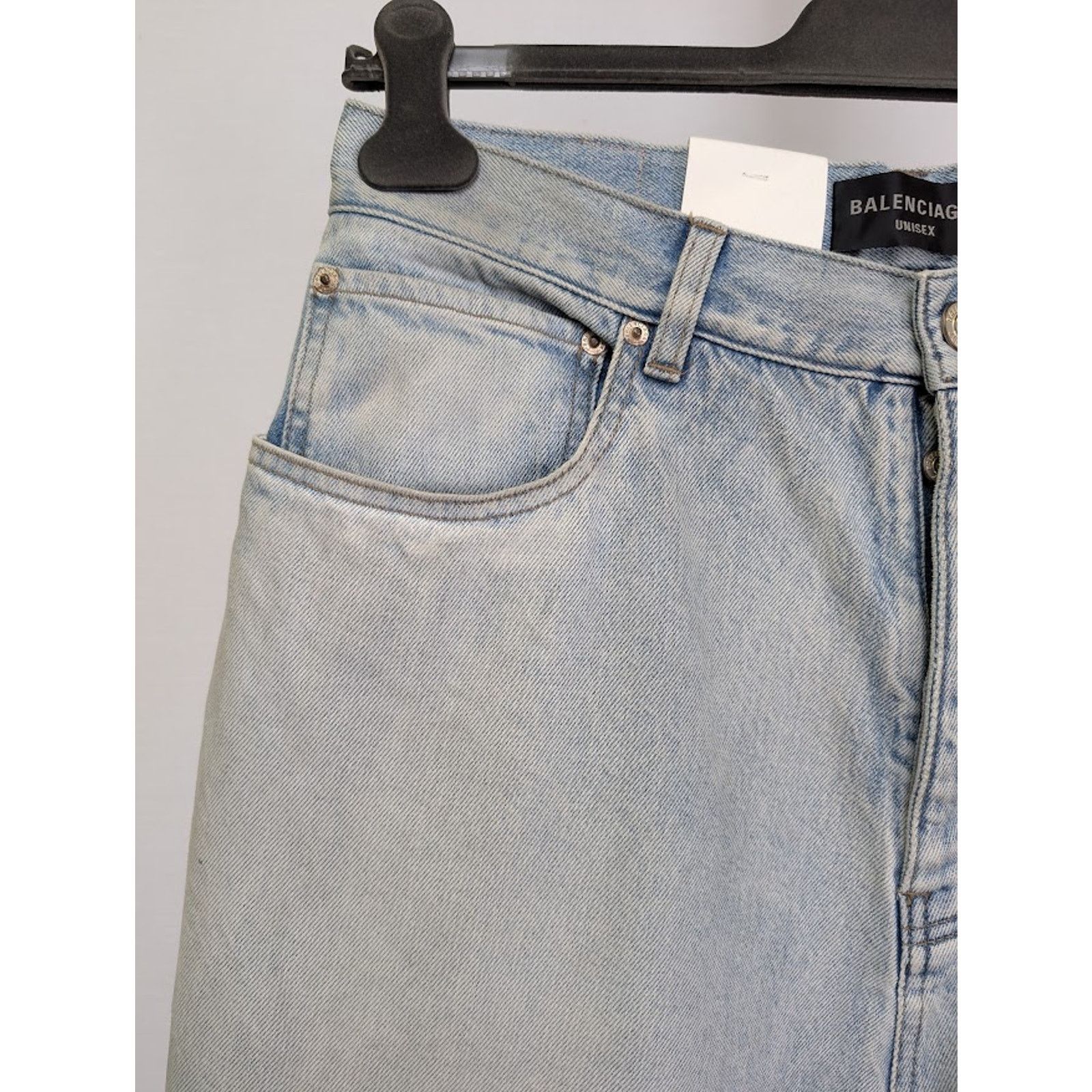Balenciaga o1rshd1 Organic Japanese Twill Sticker Baggy Pants Blue Size US 34 / EU 50 - 7 Thumbnail