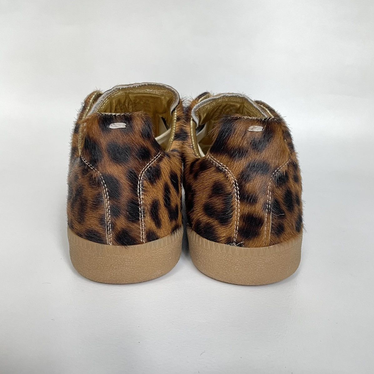 Maison Margiela A/W 17 'Leopard Print Fur' GAT Sneakers | Grailed