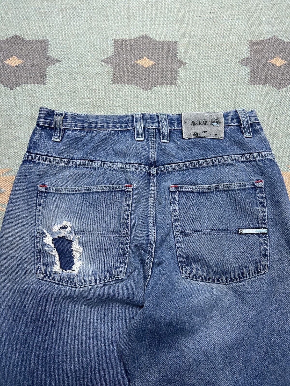 Vintage Vtg y2k baggy jeans southpole distressed grunge wide 34x32 Size US 34 / EU 50 - 3 Thumbnail