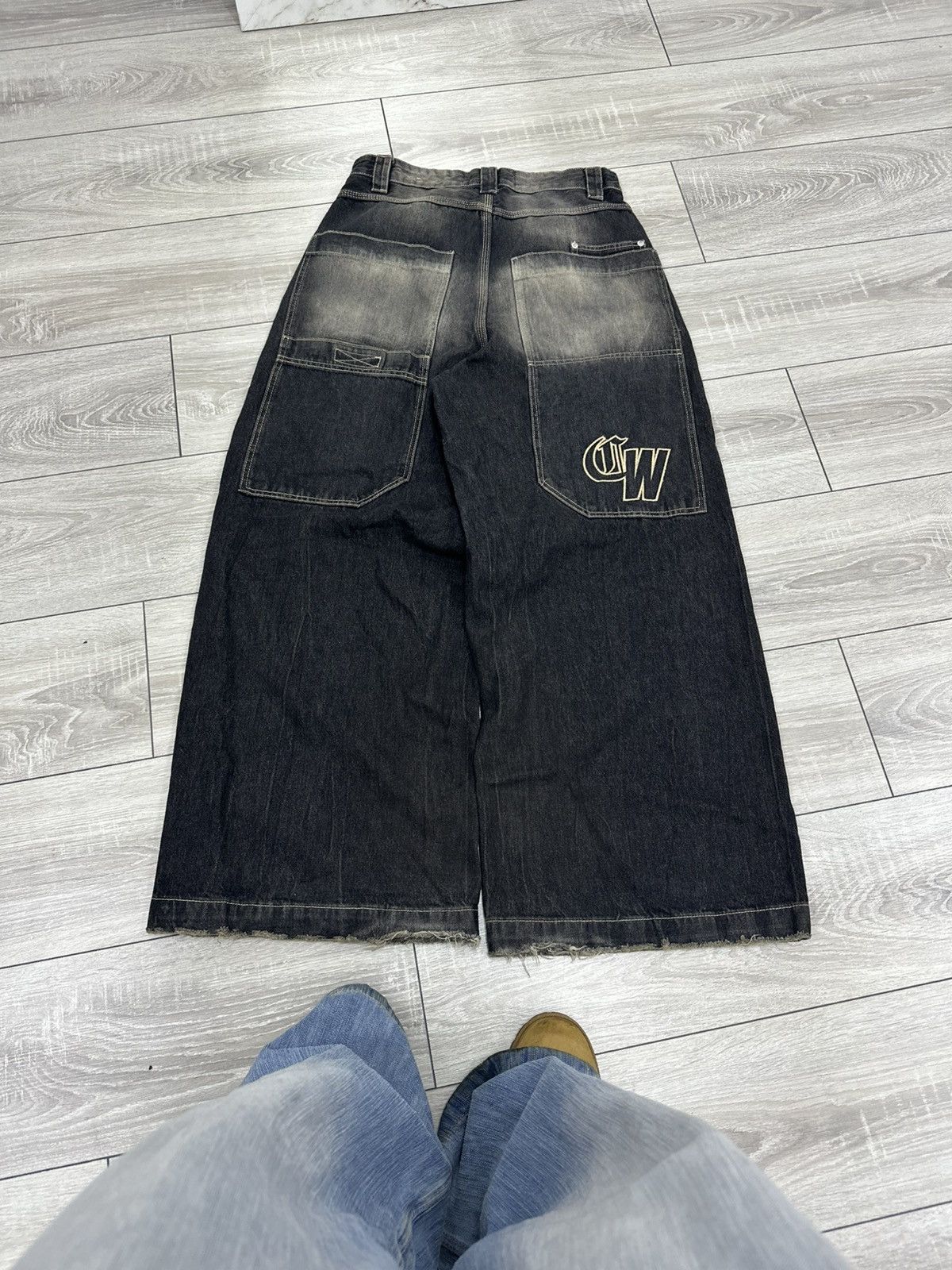 Vintage Baggy JNCO Style Jeans Japanese Brand Wide Y2K Hip Hop Rap Size US 30 / EU 46 - 2 Thumbnail