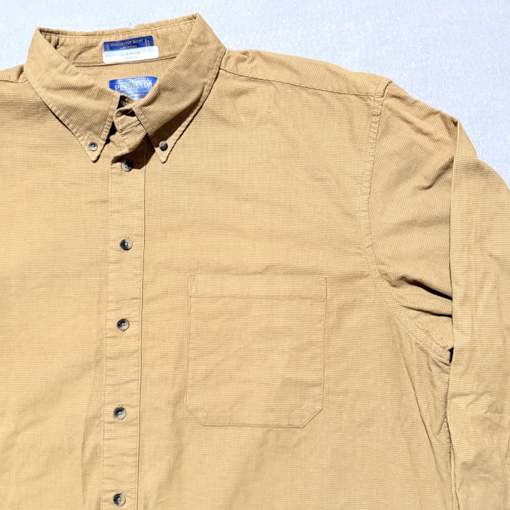 Pendleton VINTAGE Pendleton Vancouver Shirt Men Tan Beige Long Sleeve Button-Down 2XL Size US XXL / EU 58 / 5 - 6 Thumbnail