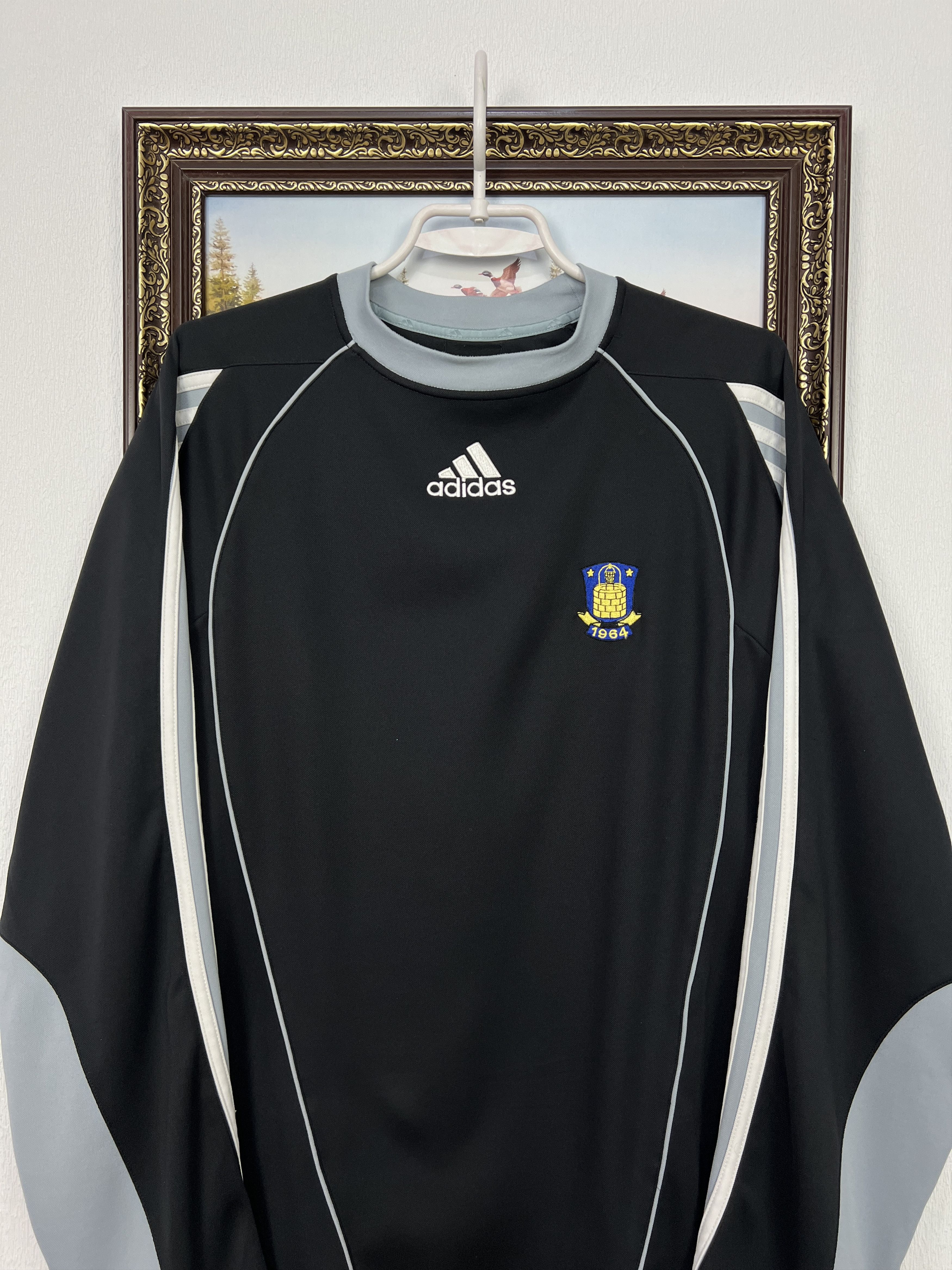 Adidas Vintage Adidas Brondby Football Train Sweatshirt Soccer Size US M / EU 48-50 / 2 - 2 Thumbnail