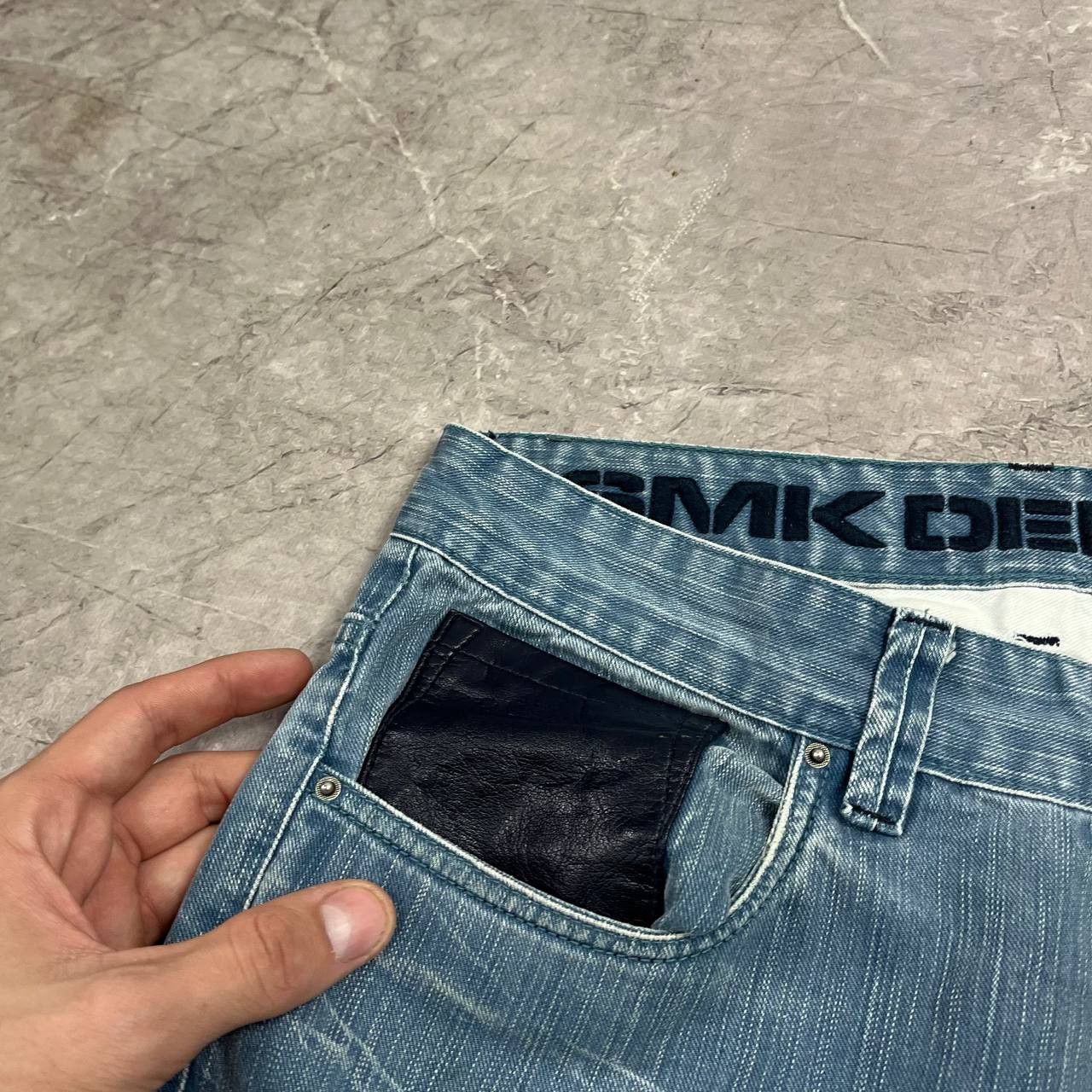 Japanese Brand Jeans Dirty Pants Faded Crash Denim Thrashed Y2K Distressed Size US 33 - 19 Thumbnail