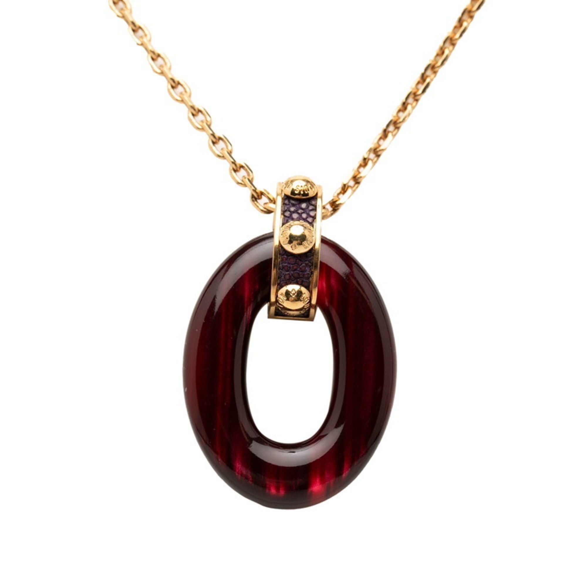 Louis Vuitton Louis Vuitton Gimme Crew Pendant Necklace M66419 Gold Red Plated Women's LOUIS VUITTON Size ONE SIZE - 1 Thumbnail