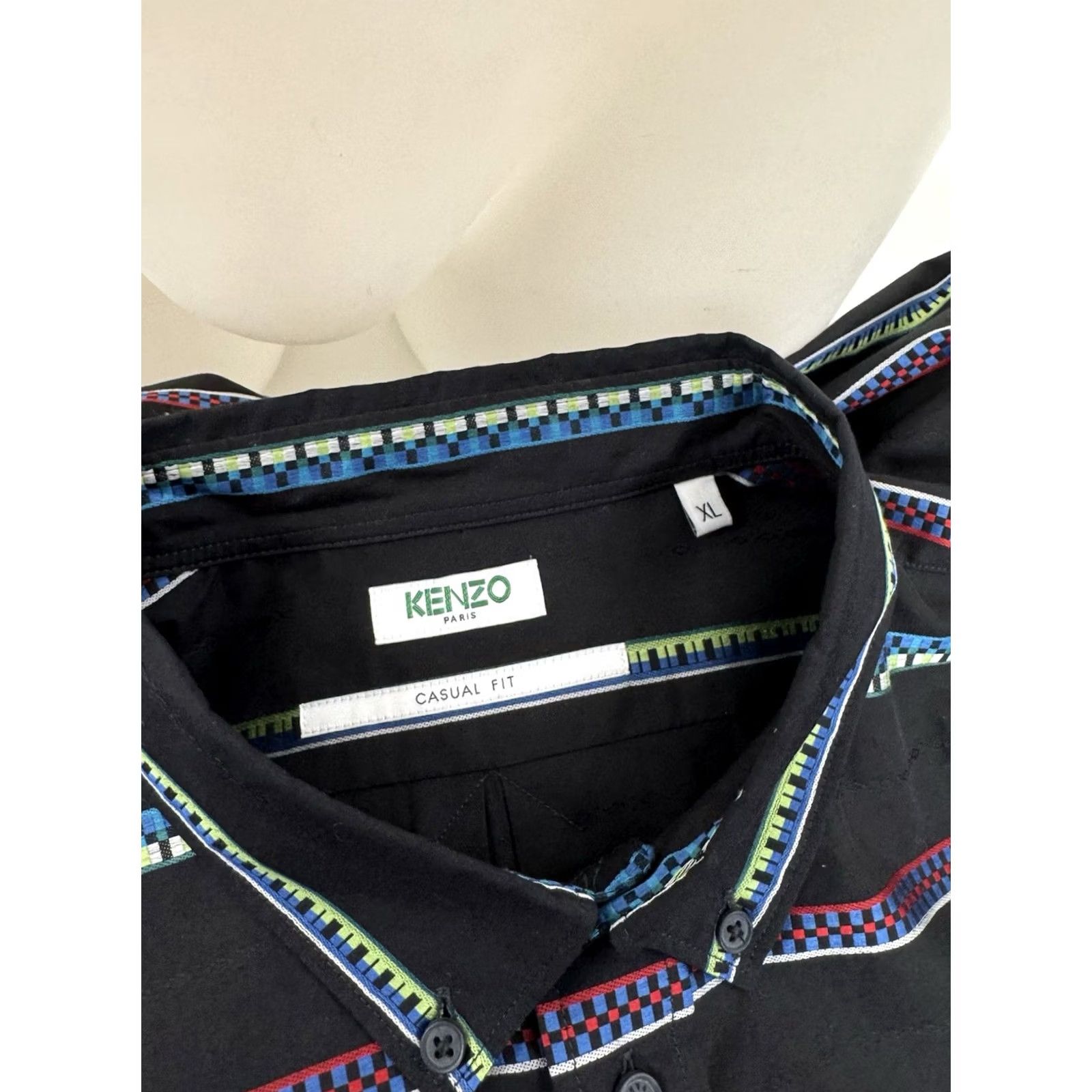 Kenzo KENZO Paris - Striped LOGO PRINT Mens XL Shirt - EXCELLENT Size US XL / EU 56 / 4 - 6 Thumbnail