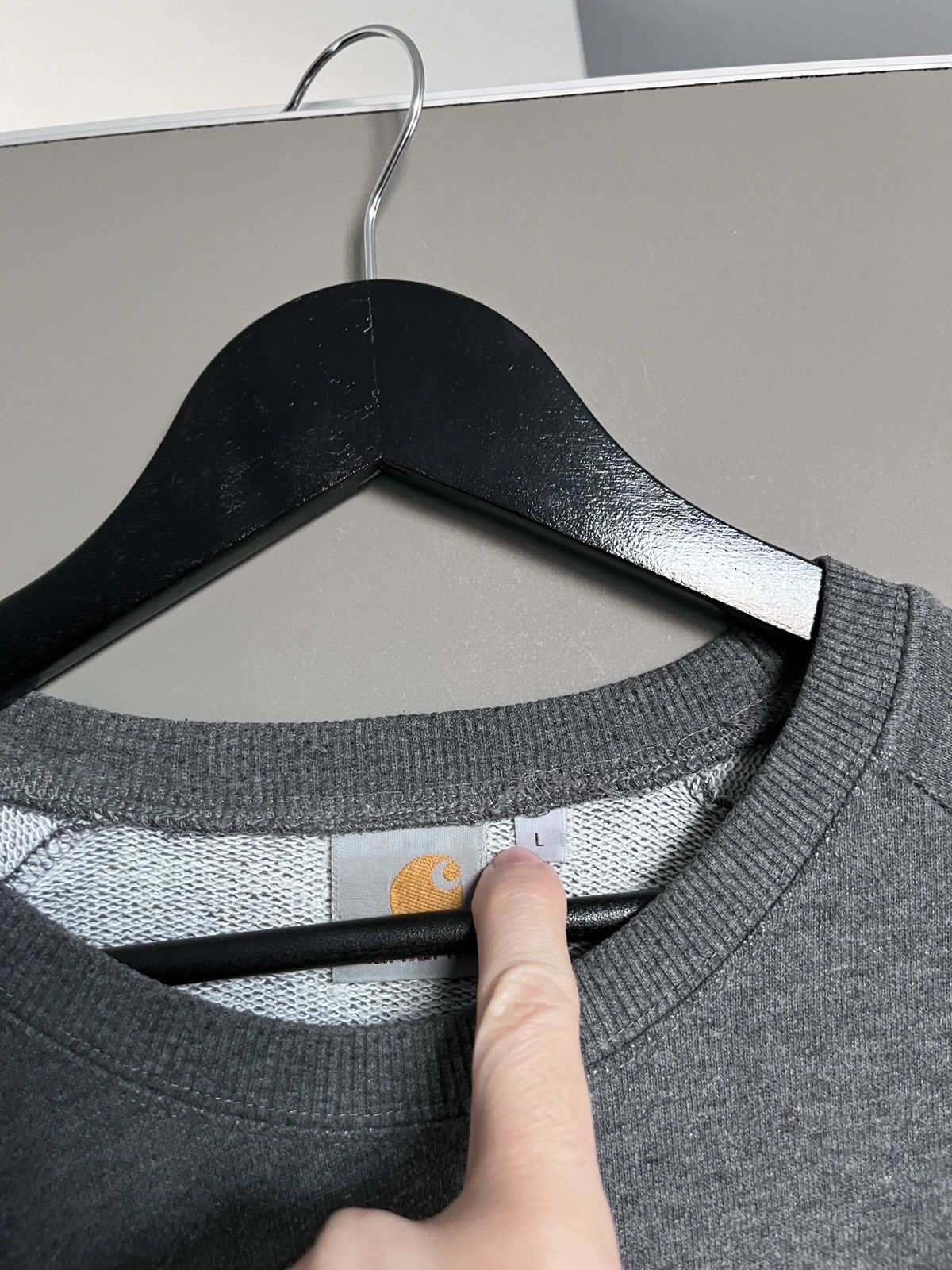 Carhartt Carhartt Gray Simple Minimalistic Butcher Sweatshirt Size US L / EU 52-54 / 3 - 4 Thumbnail