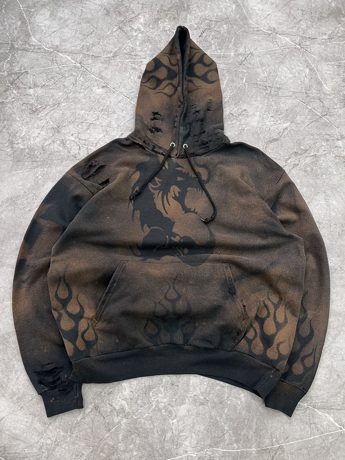 14th Addiction × Hysteric Glamour Vintage sun faded hystericglamour style flame dragon hoodie Size US L / EU 52-54 / 3 - 1 Thumbnail