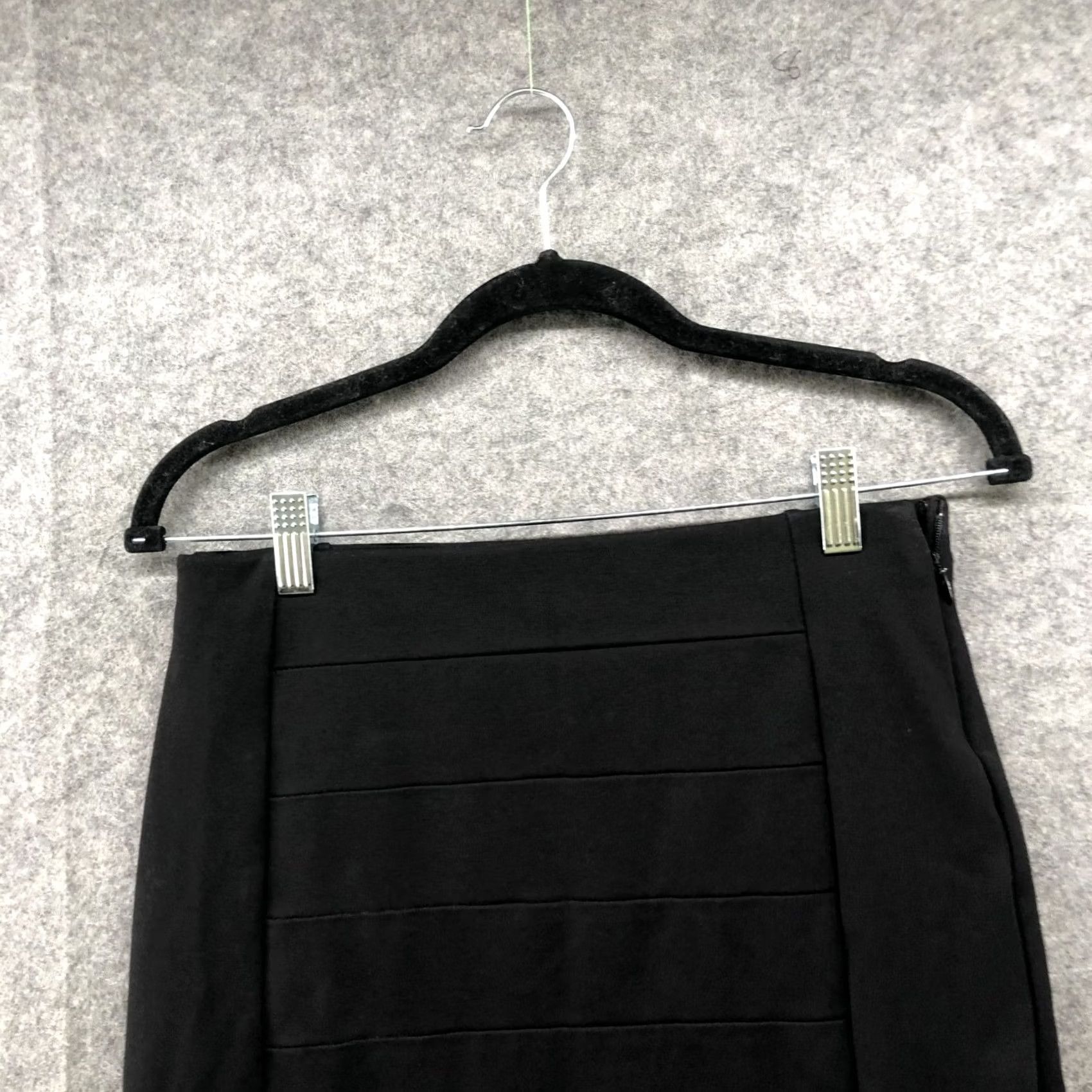 White House Black Market VINTAGE White House Black Market Pencil Skirt Womens Size 6 Black Knit Ponte Size 28" / US 6 / IT 42 - 3 Thumbnail