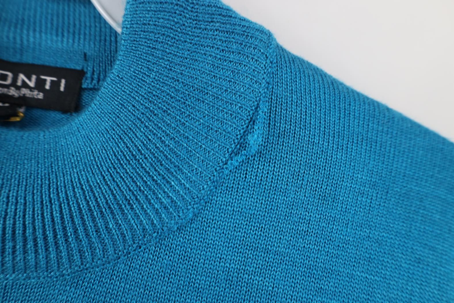 Vintage Deadstock Vintage 90s Y2K Streetwear Mock Neck Sweater Blue Size US M / EU 48-50 / 2 - 4 Thumbnail