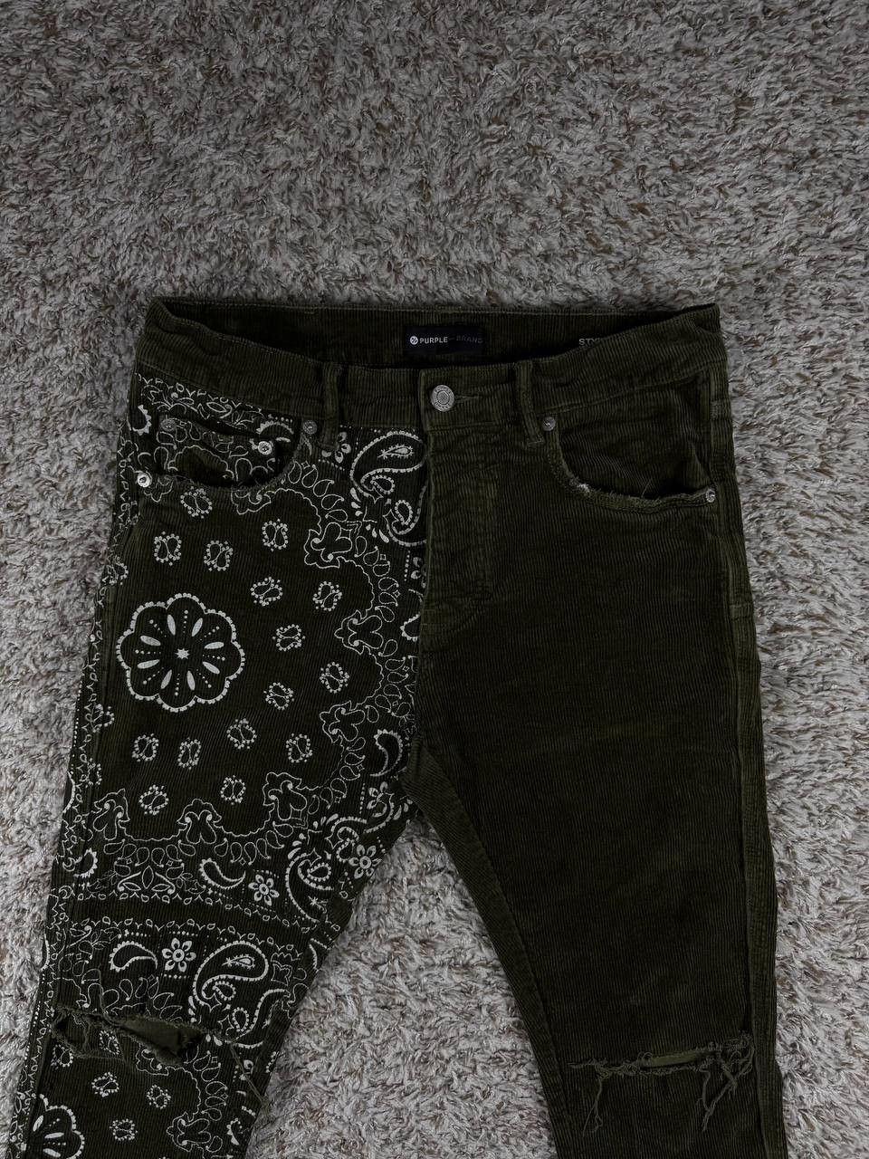 Purple Brand Purple Brand Bandana Print Corduroy Pants Size US 30 / EU 46 - 2 Thumbnail