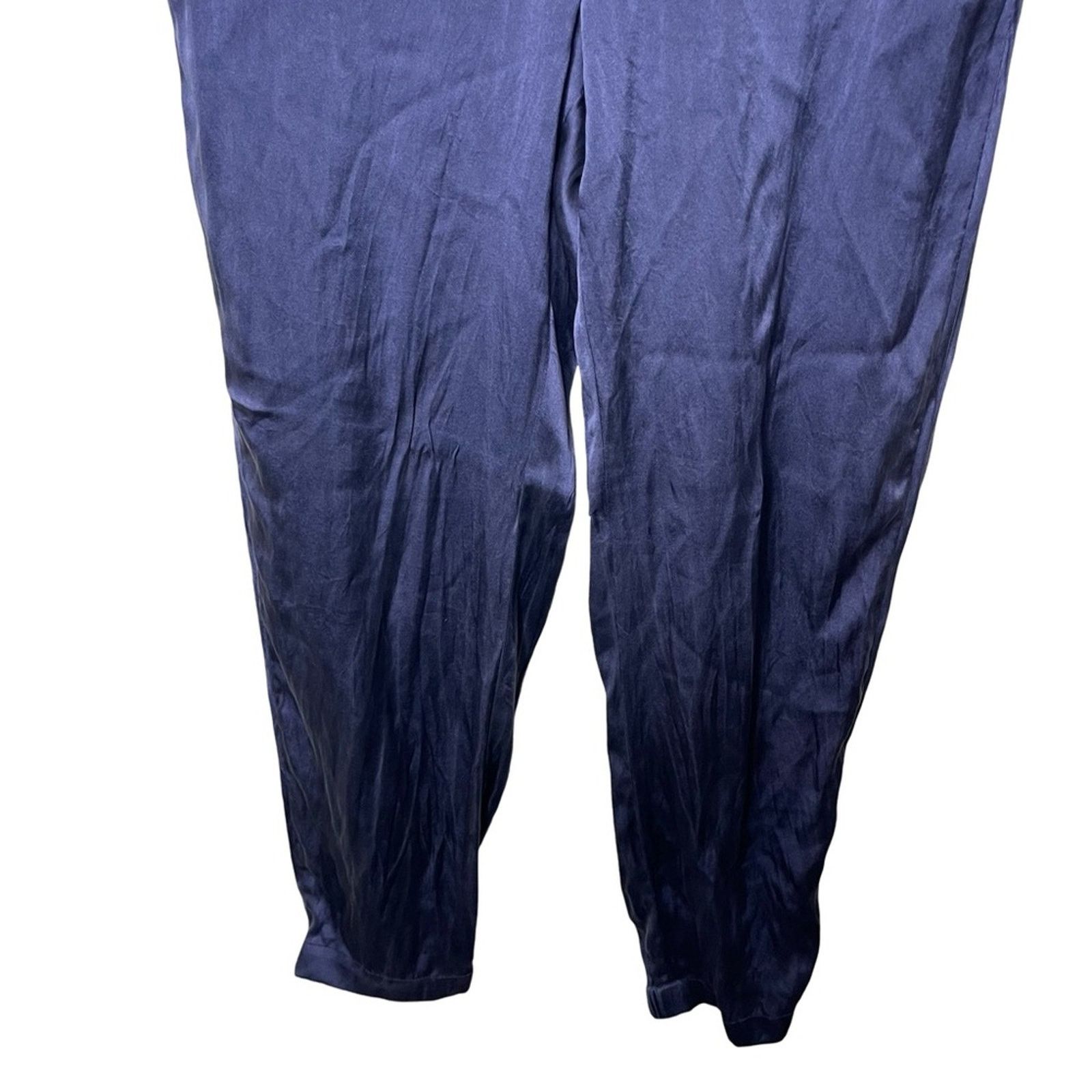 CAMI NYC Cami NYC Navy Blue Drawstring Pull On Silk Pants XS Size 26" / US 2 / IT 38 - 2 Thumbnail
