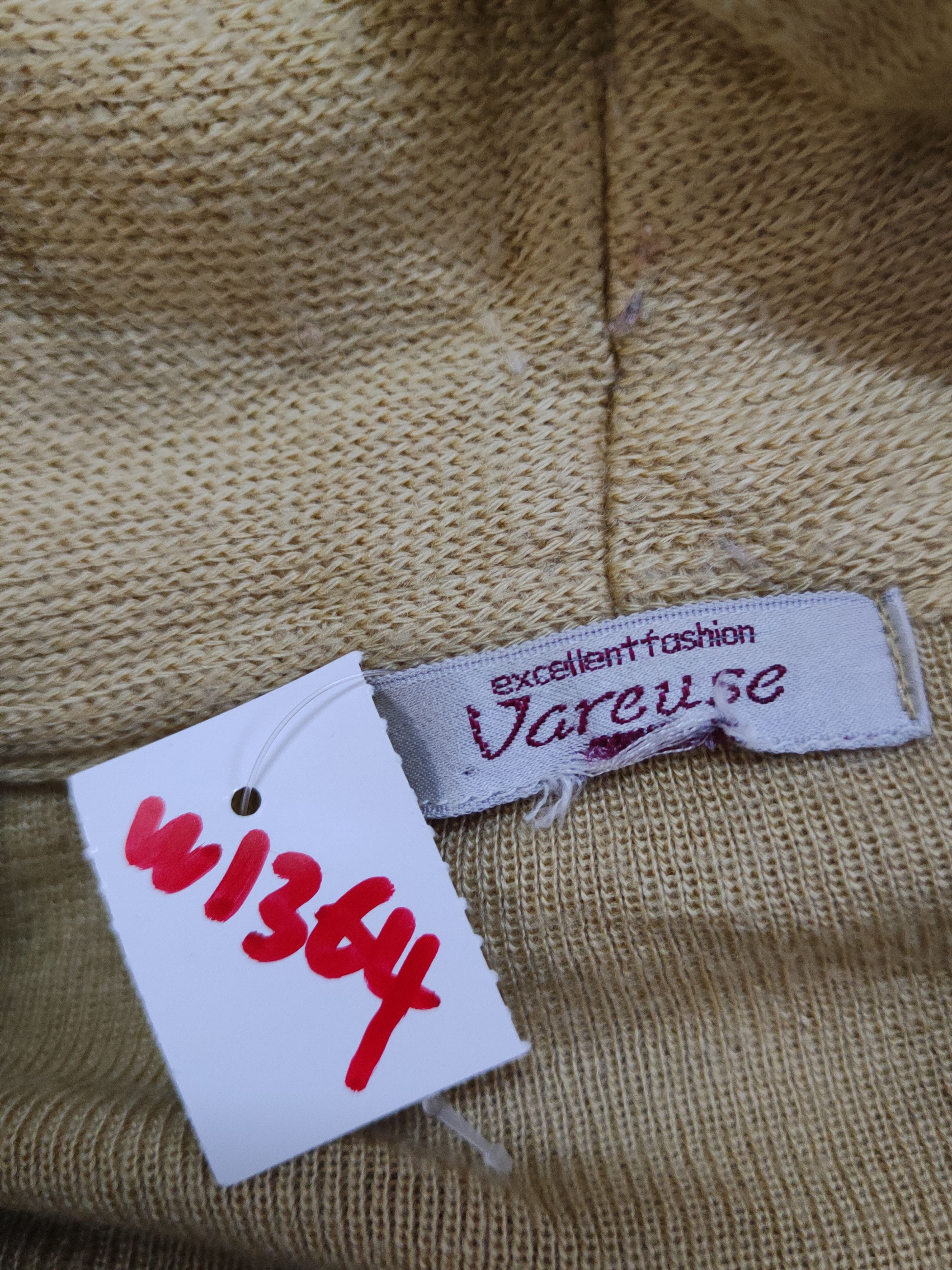 Homespun Knitwear × Japanese Brand × Vintage Vareuse Mustard Knitwear Crop Tops #W1364 Size M / US 6-8 / IT 42-44 - 11 Thumbnail