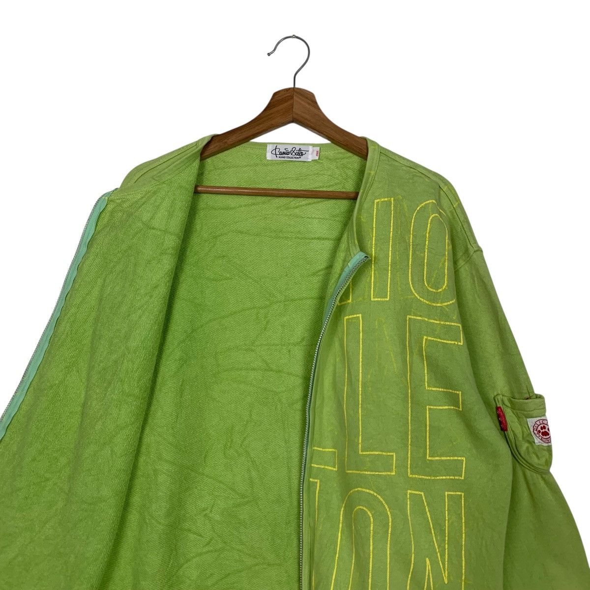 Japanese Brand KUNIO SATO COLLECTION Big Logo Sweater Jacket #3558-C162 Size US L / EU 52-54 / 3 - 14 Thumbnail