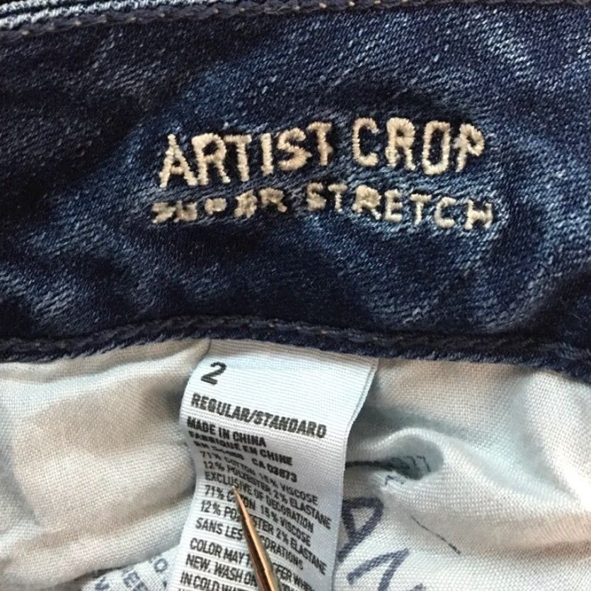American Eagle Outfitters American Eagle Outfitters Womens Jeans Artist Crop Blue Medium Wash Stretch 2 R Size 28" / US 6 / IT 42 - 7 Thumbnail