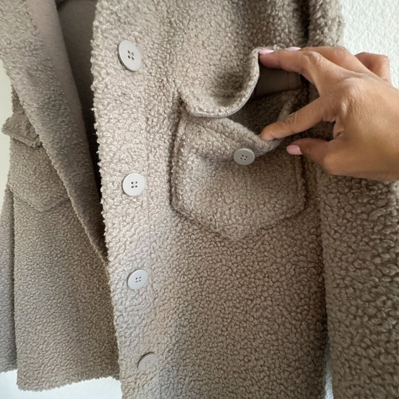 Mango Mango Boucle Faux Shearling Collar Jacket Womens Small Size S / US 4 / IT 40 - 9 Thumbnail