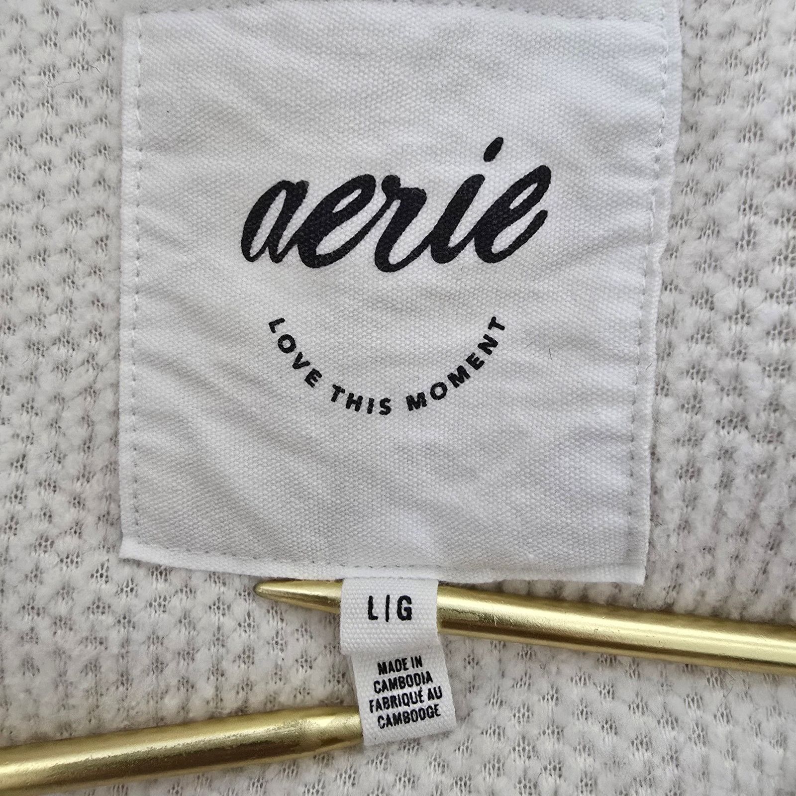 American Eagle Outfitters Aerie Cloud Sherpa Fleece Oversized Pullover 3/4 Snap Soft L Size L / US 10 / IT 46 - 11 Thumbnail