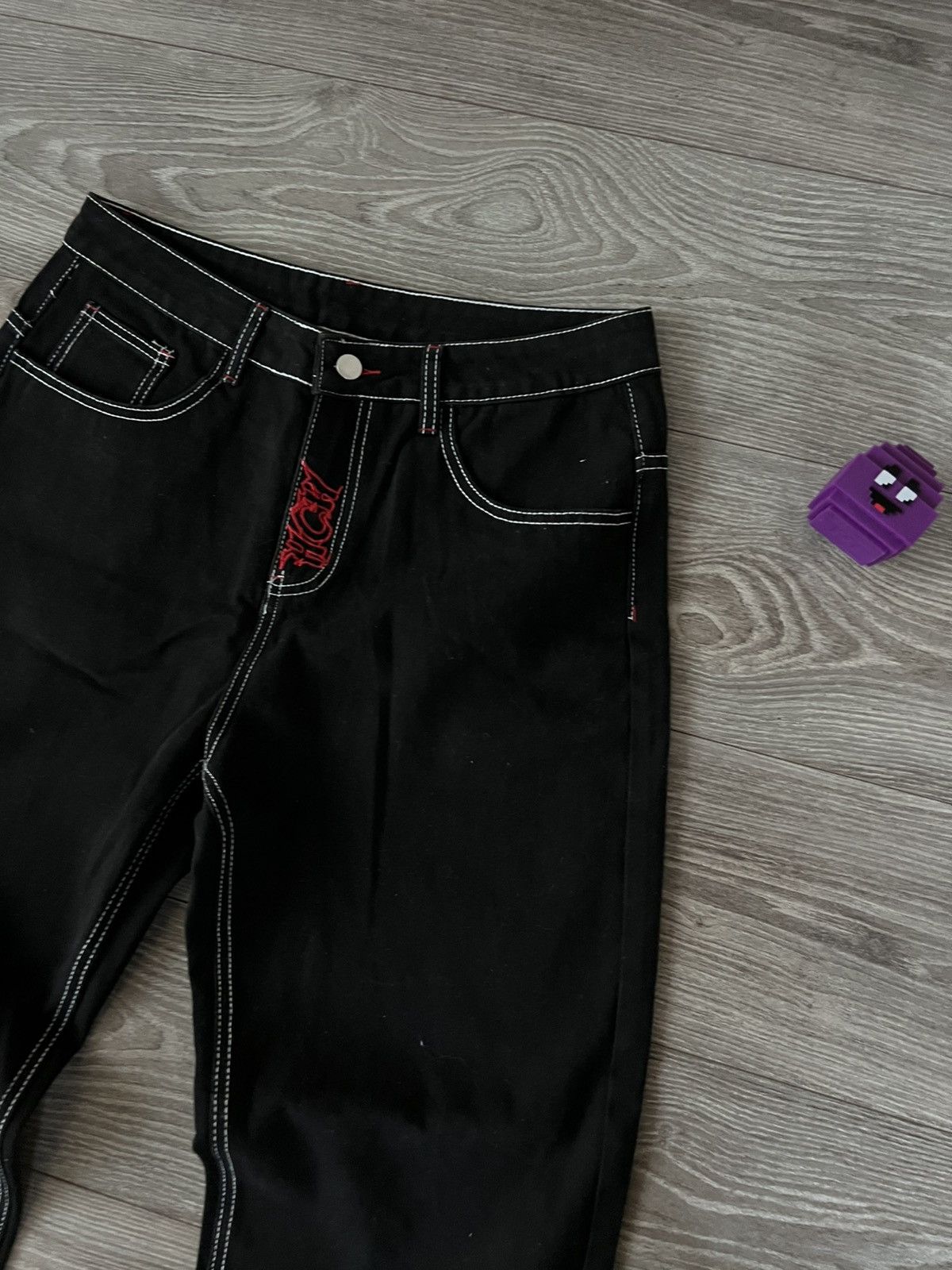 Other Avant Garde Embroidered Opium Black Denim HCH Japan Jeans Size US 34 / EU 50 - 5 Thumbnail