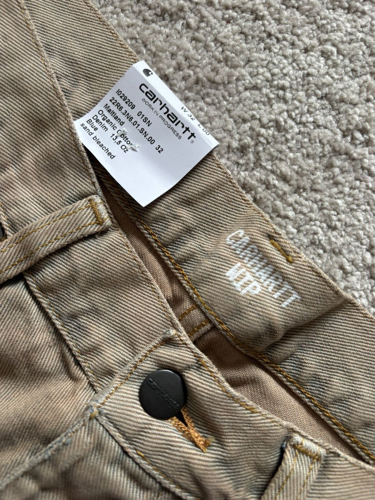 Carhartt Wip Carhartt WIP Newel Short – Blue Denim Sand Bleached / W32 Size US 32 / EU 48 - 2 Thumbnail