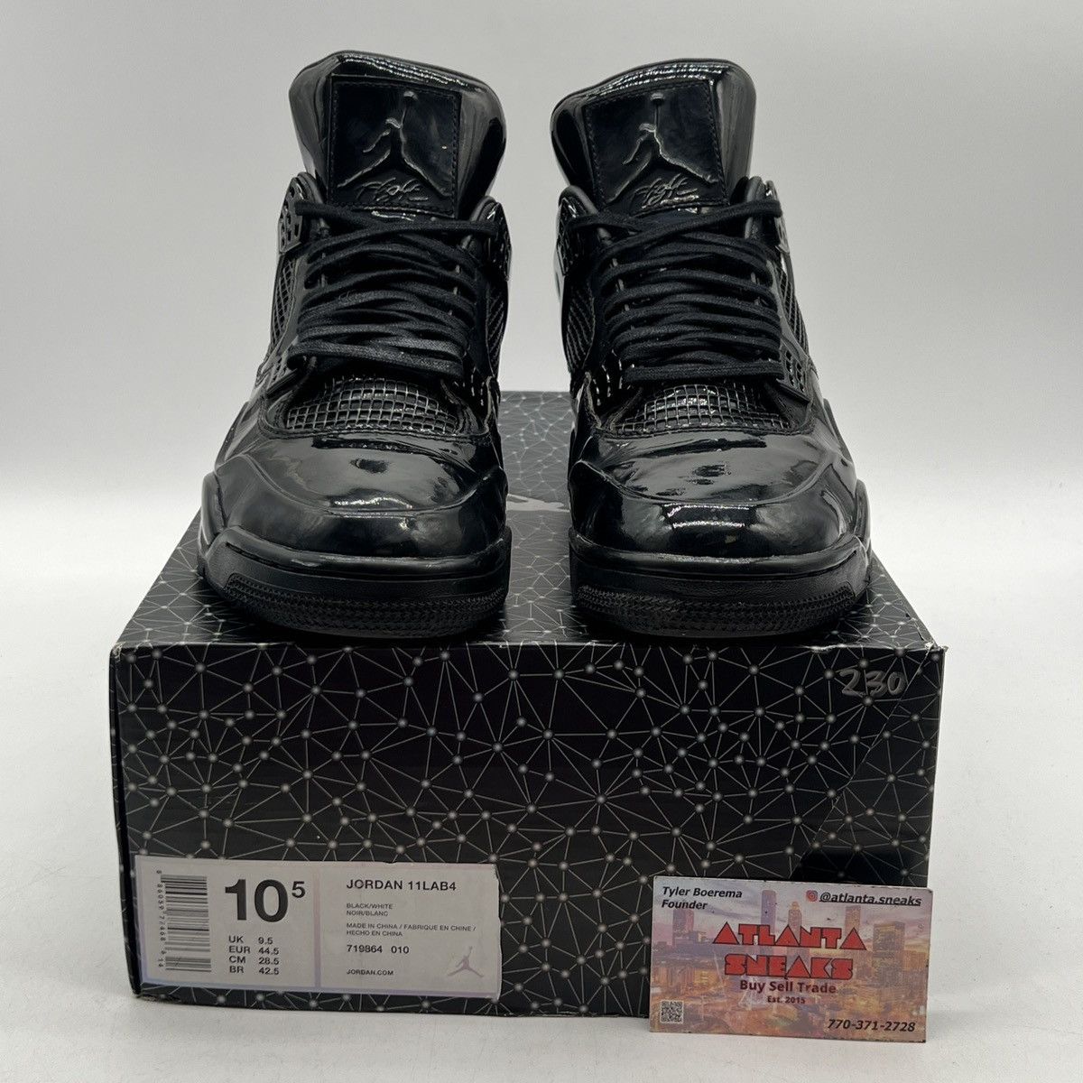 Jordan Brand Air Jordan 4 11lab4 black Size US 10.5 / EU 43-44 - 2 Thumbnail
