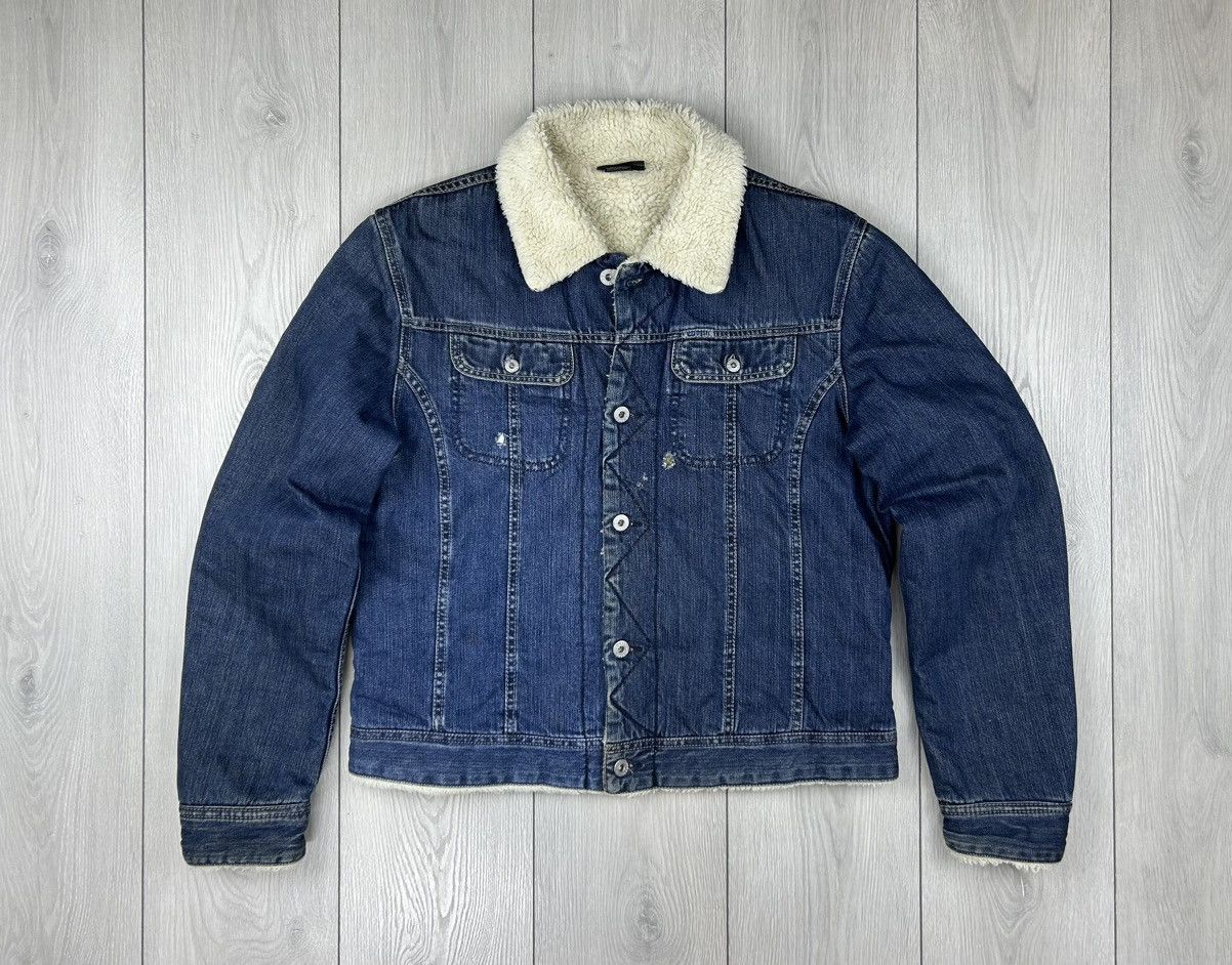 Diesel × Vintage Diesel Vintage Sherpa Denim Jacket Size M - L Blue Size US M / EU 48-50 / 2 - 1 Thumbnail
