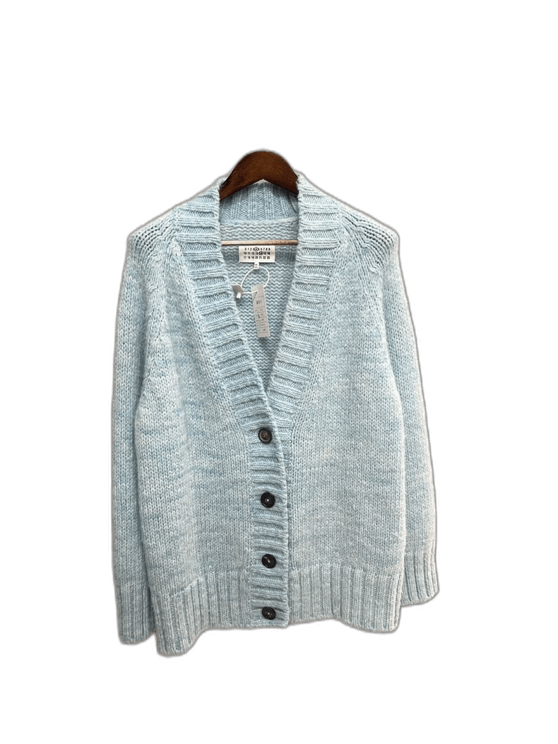 Maison Margiela Maison Margiela Light Blue Cardigan Sweater Size S / US 4 / IT 40 - 1 Thumbnail