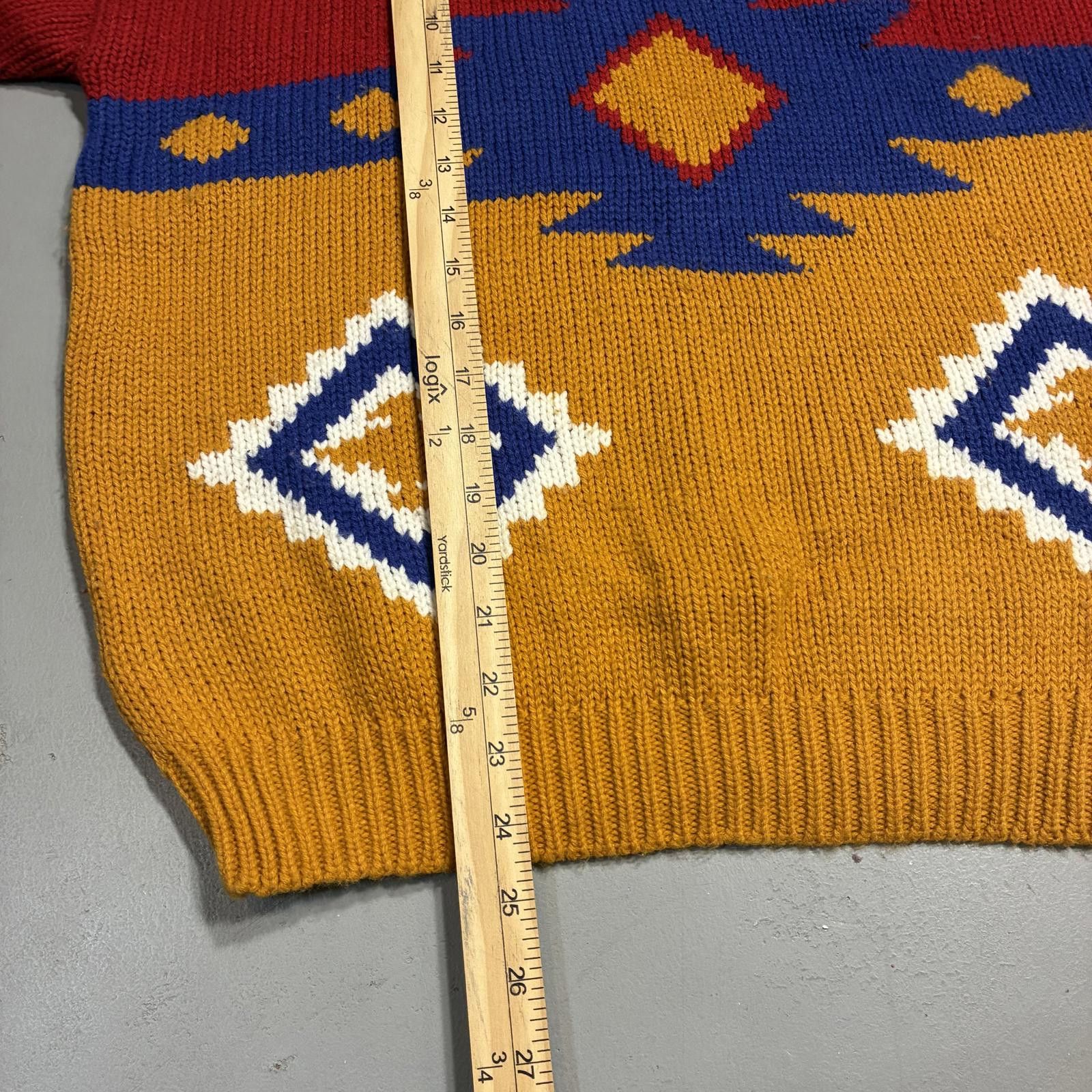 Other Vintage Southwestern Pattern Mock Neck Knit Sweater Sz L Size US L / EU 52-54 / 3 - 7 Thumbnail