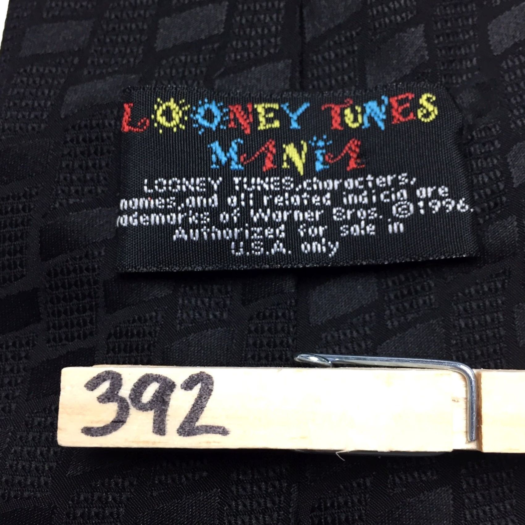 Vintage VINTAGE Looney Tunes Mania Necktie Black Tie Men 54" 3.75" Polyester Classic 57-60 in. Size ONE SIZE - 6 Thumbnail