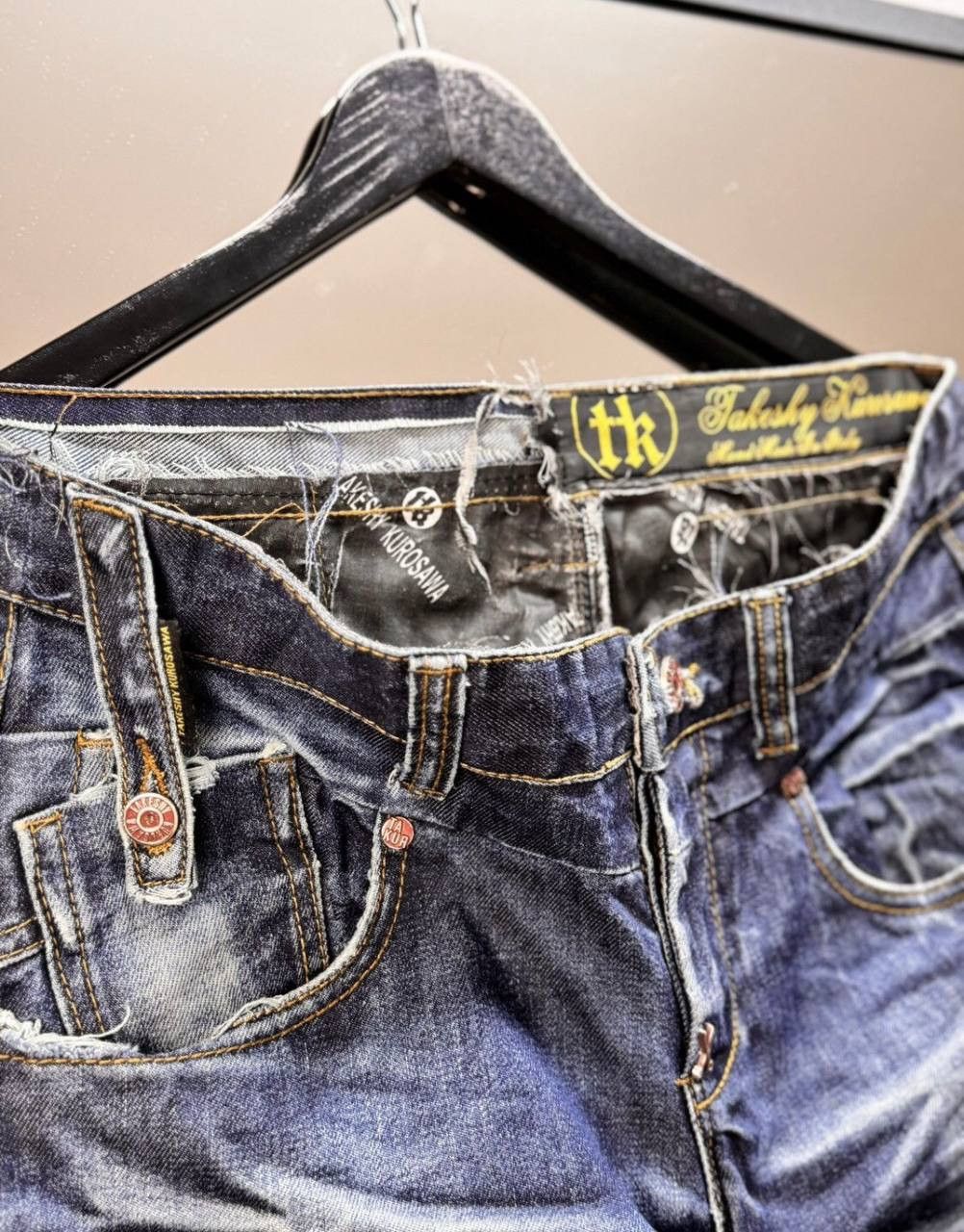 Tornado Mart Takeshy Kurosawa Sequin Logo Denim Pants Vintage Size US 32 / EU 48 - 9 Thumbnail