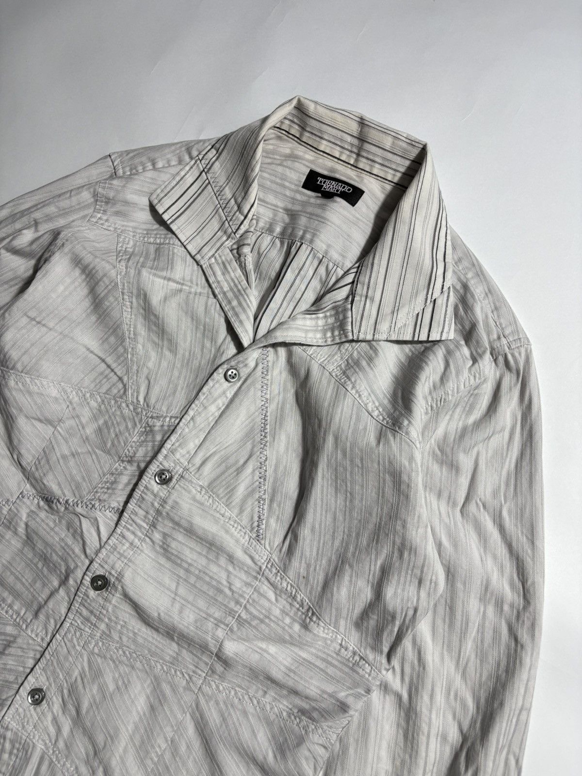 Tornado Mart TORNADO MART PATCHWORK BUTTON UP L/S SHIRT Size US L / EU 52-54 / 3 - 2 Thumbnail