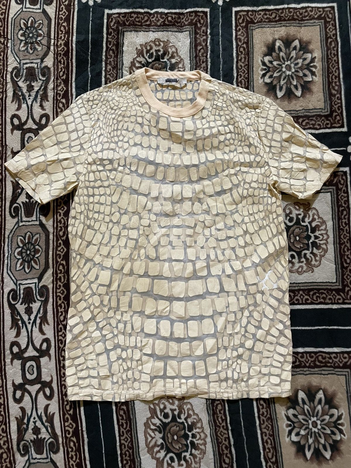 Givenchy GIVENCHY Paris by Riccardo Tisci Croc-Effect Sheer Silk Mesh Size L / US 10 / IT 46 - 1 Thumbnail