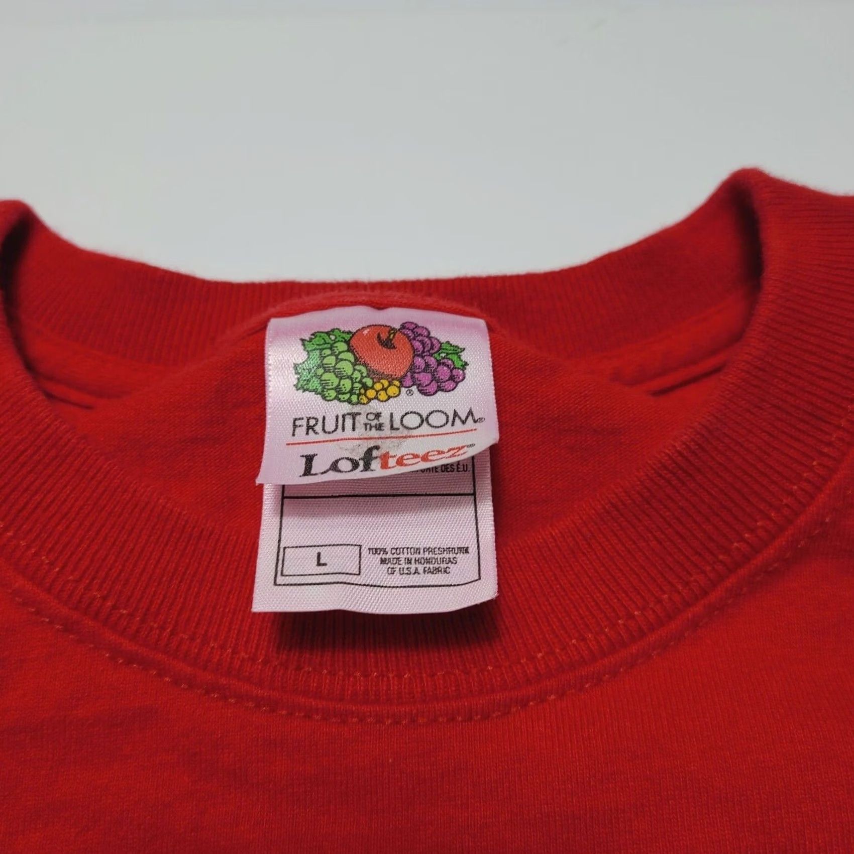 Fruit Of The Loom NASCAR T-Shirt Bristol Motor Speedway Red 2005 Graphic Print Men's Large - Fruit of the Loom Shirt Regular Short Sleeve Size US L / EU 52-54 / 3 - 6 Thumbnail