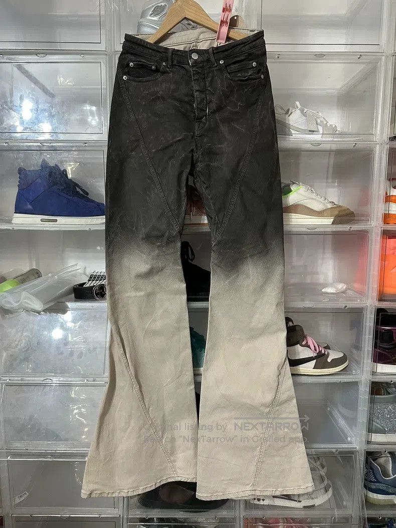Rick Owens Rick Owens Gradient Elastic Stretch Flare Pants Size US 31 - 1 Thumbnail