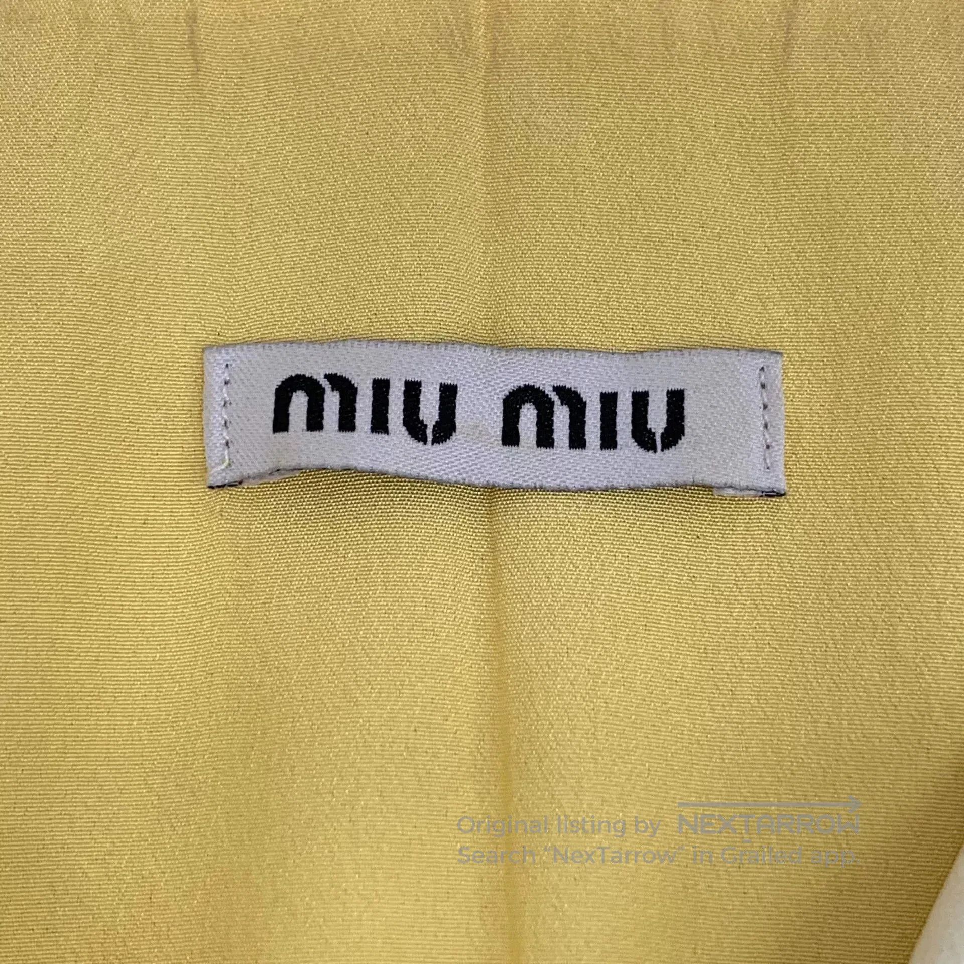 Miu Miu miu miu yellow lambskin zip. Size US M / EU 48-50 / 2 - 5 Thumbnail