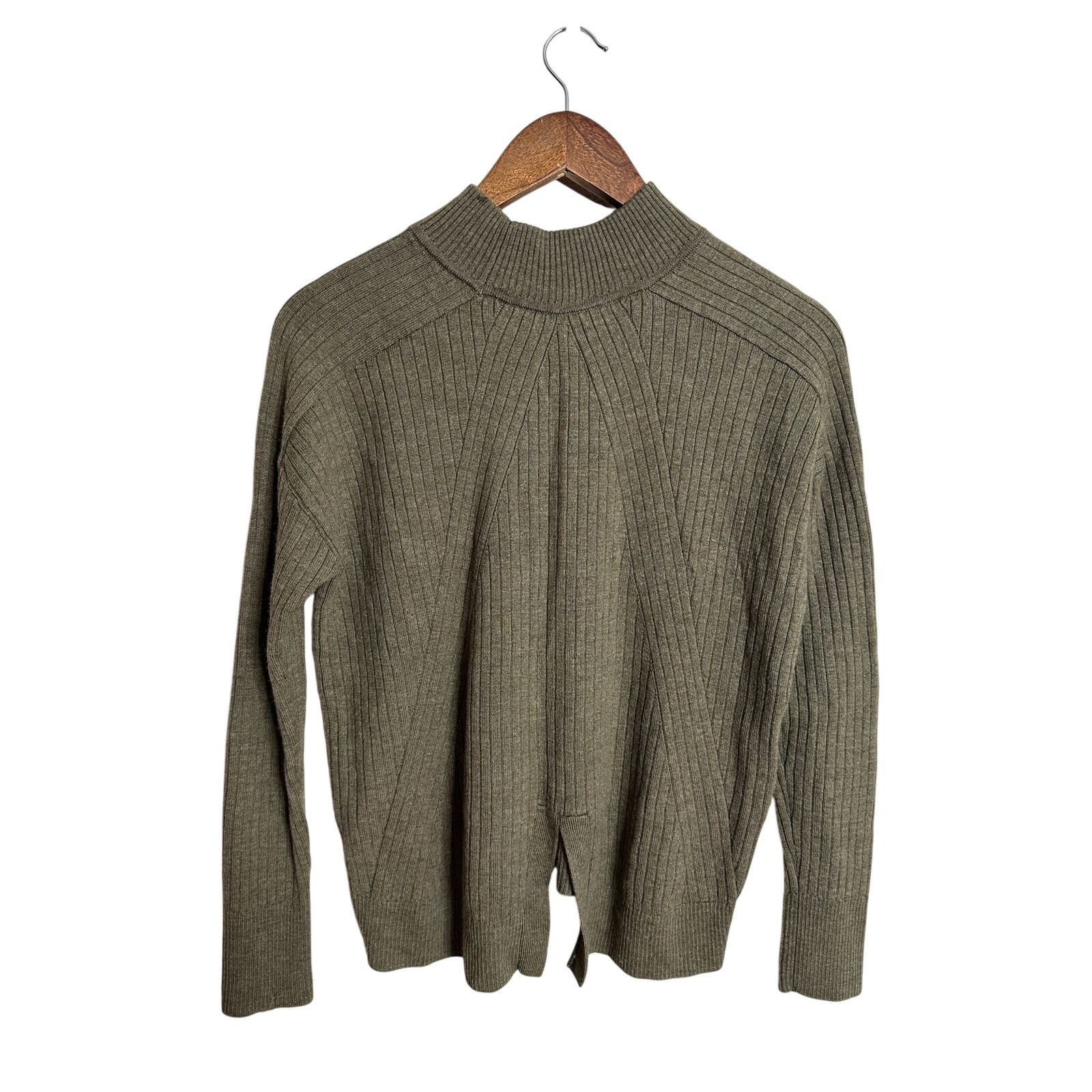 Steven Alan Steven Alan Adagio Sweater in Army Green 100% Merino Wool Size S / US 4 / IT 40 - 1 Thumbnail