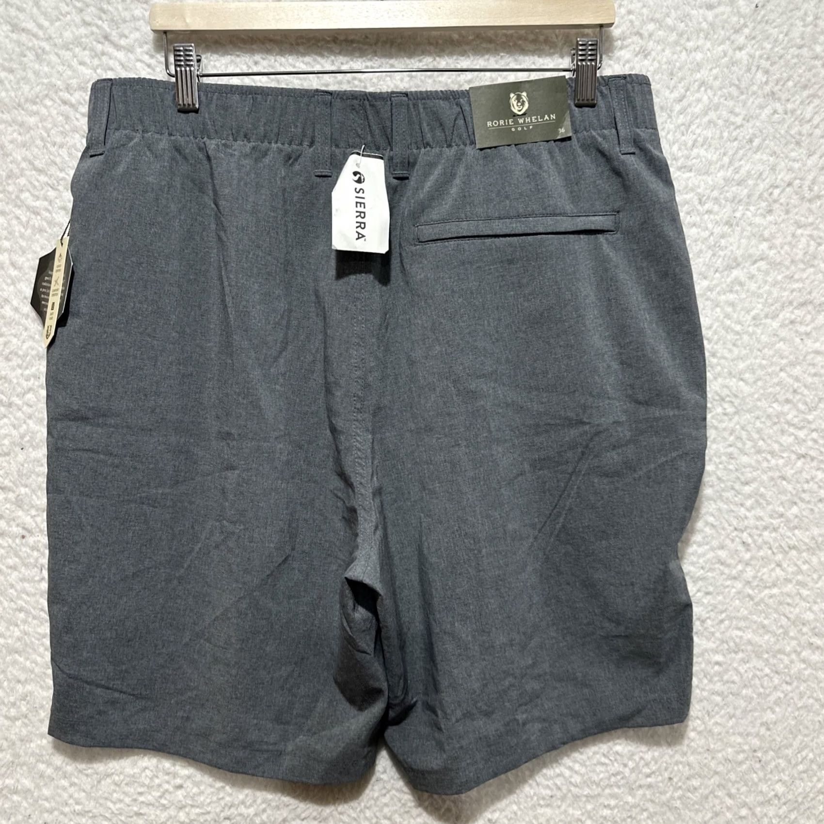 Vintage Rorie Whelan Golf Shorts Men 36 Gray Comfort Stretch NWT Chino Lightweight Quick Dry Breathable Casual Travel Size US 36 / EU 52 - 2 Thumbnail