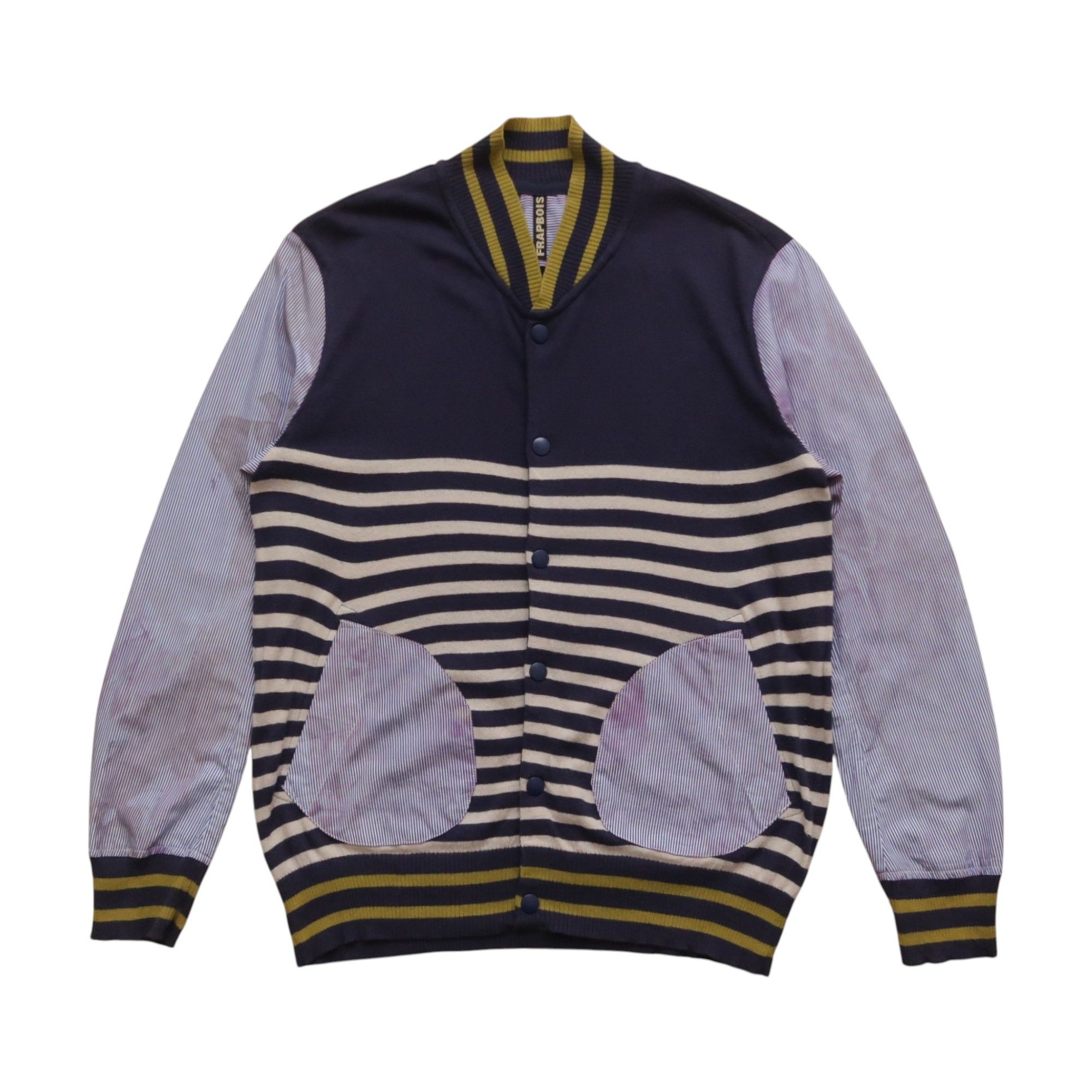 Issey Miyake 90s Issey Miyake Frapbois Hybrid Cardigan Knit Shirt Faded Size US M / EU 48-50 / 2 - 1 Thumbnail