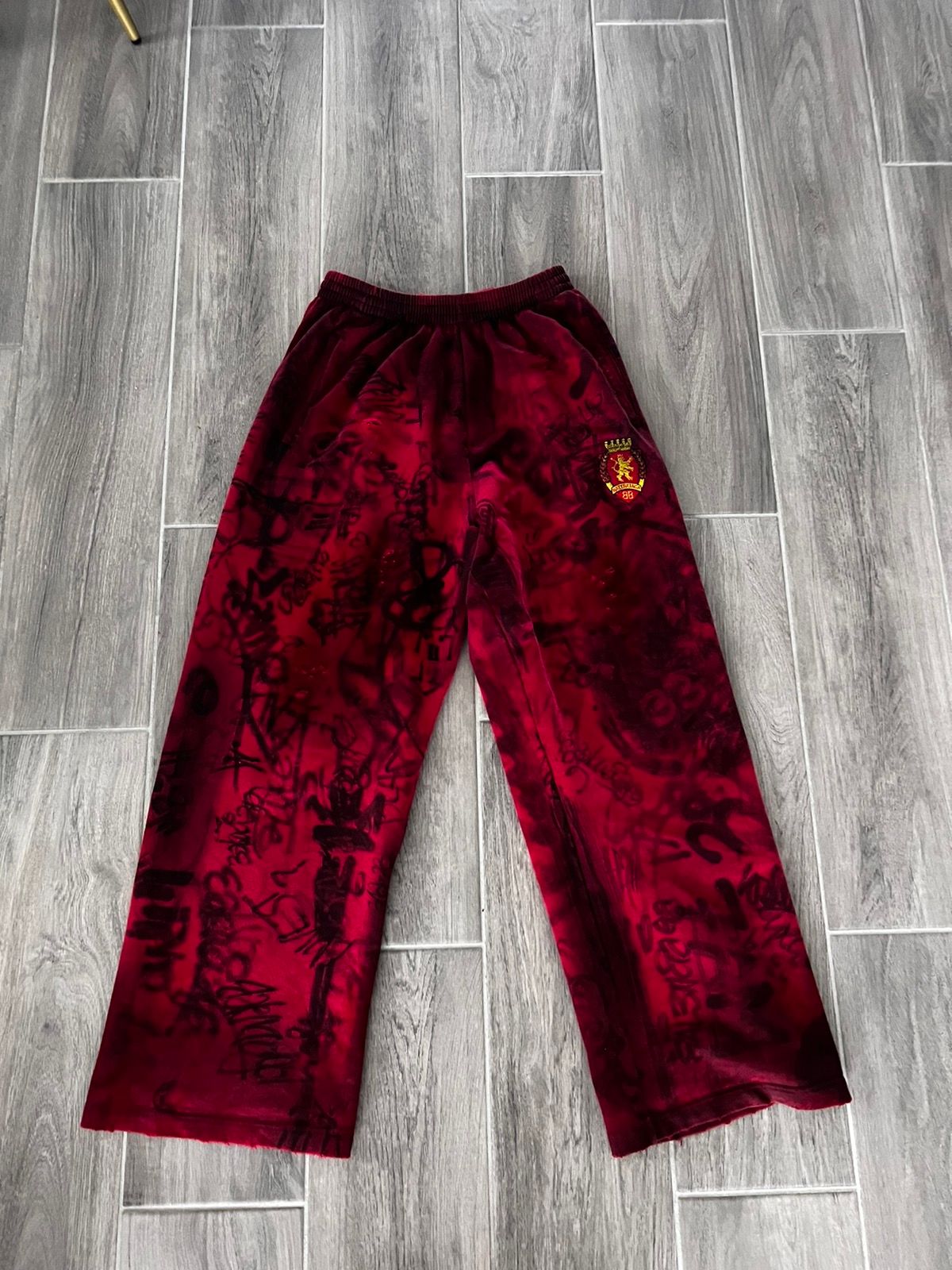 Pre-owned Balenciaga Skater Sweatpants In Red