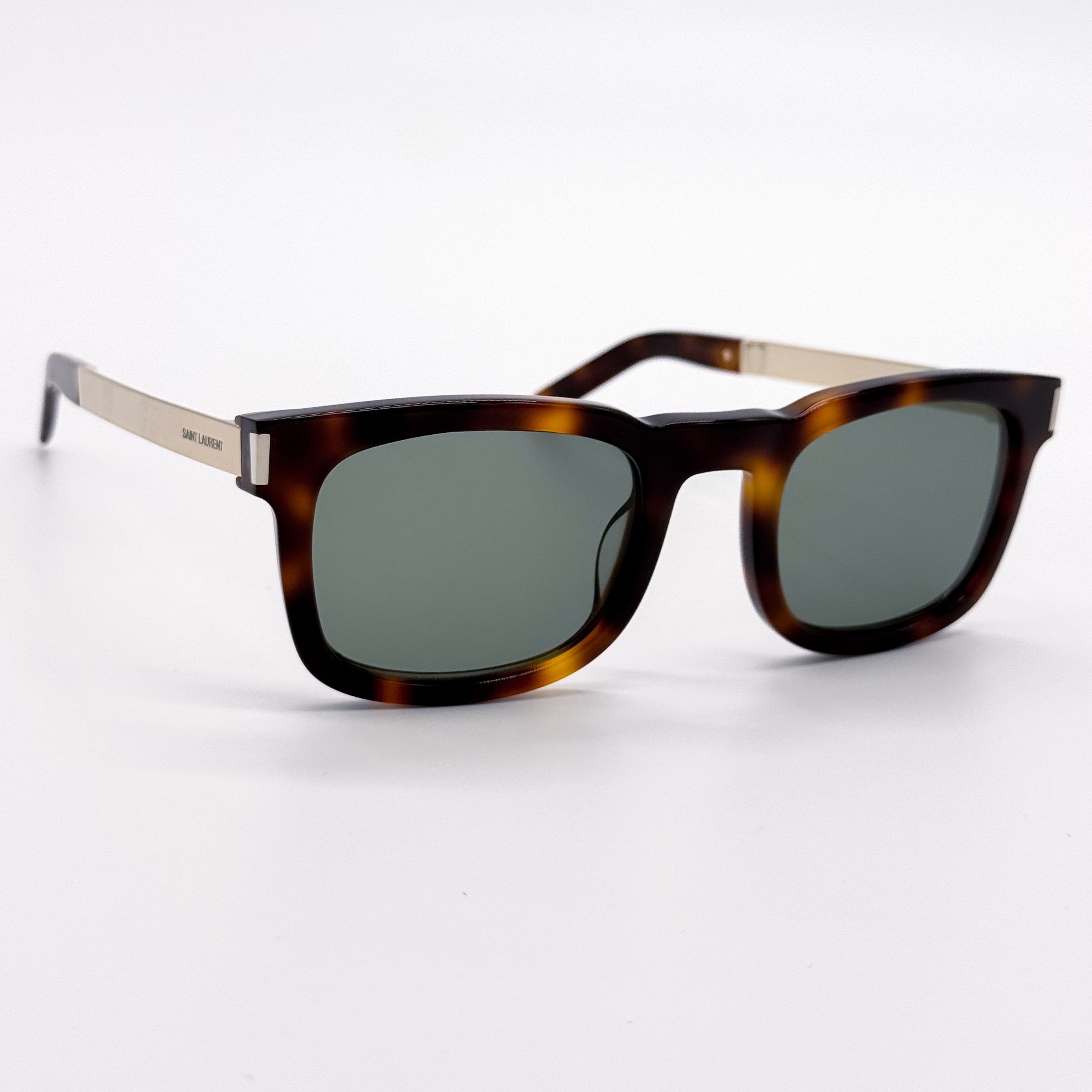 Yves Saint Laurent NEW SAINT LAURENT SL 581 002 HAVANA GREEN MEN SUNGLASSES Size ONE SIZE - 5 Thumbnail