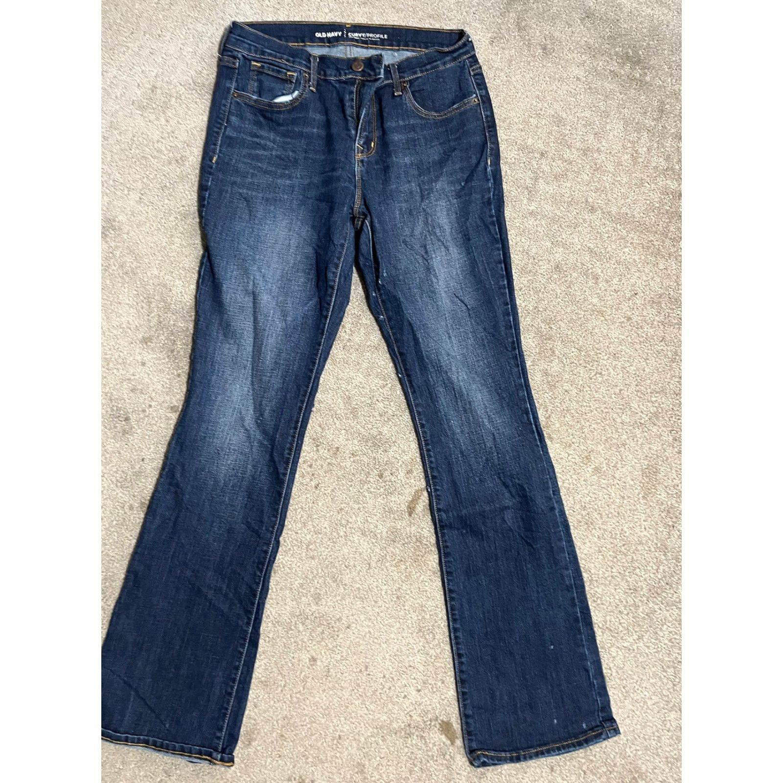 Old Navy Old Navy Jeans Women 6 Regular blue straight denim Distressed Pockets Zip Cotton Blend Spandex Denim Size 28" / US 6 / IT 42 - 2 Thumbnail