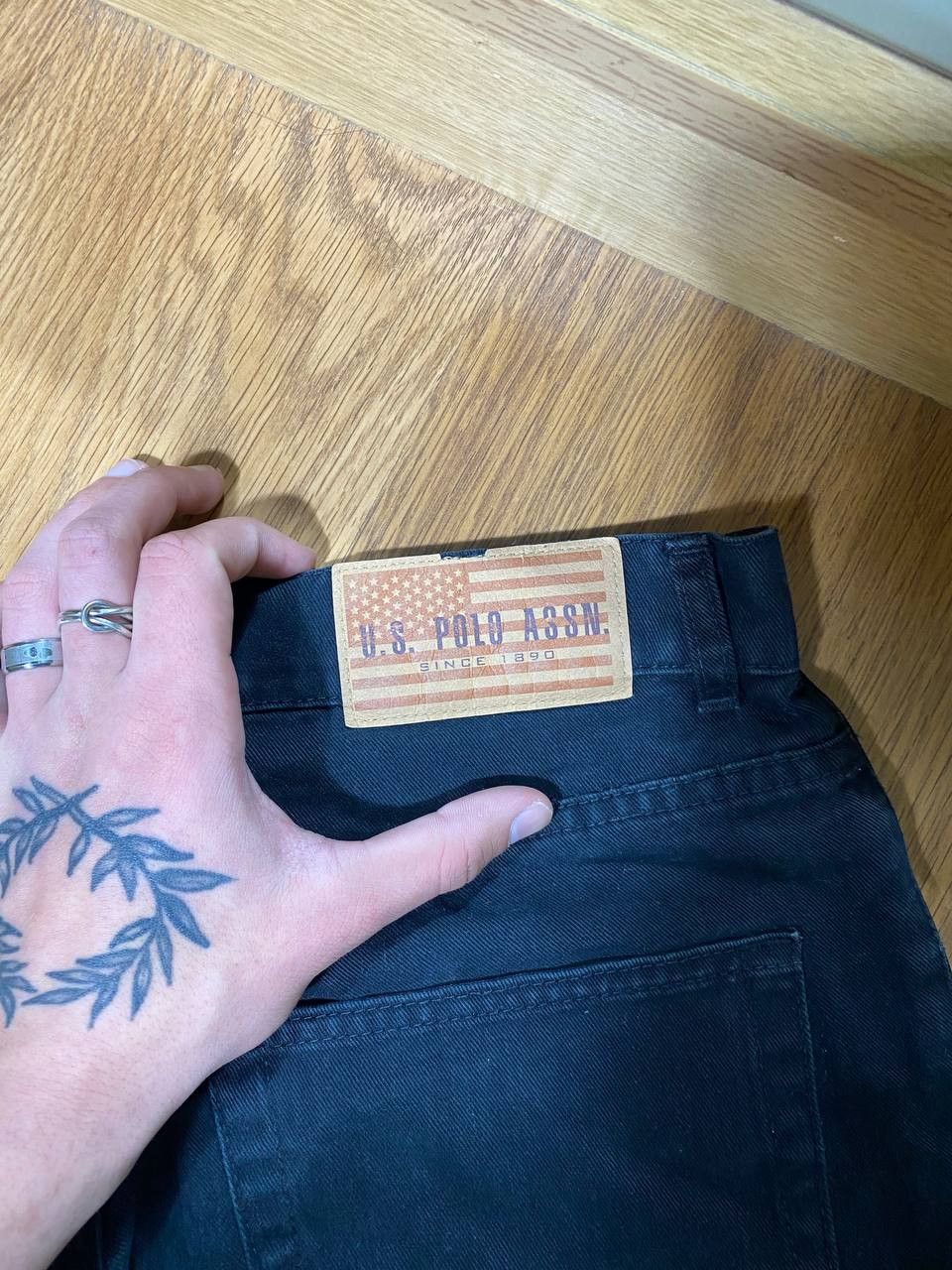 U.S. Polo Assn. Dirty Distressed Crush Faded Y2K baggy jeans pants Size US 30 / EU 46 - 2 Thumbnail