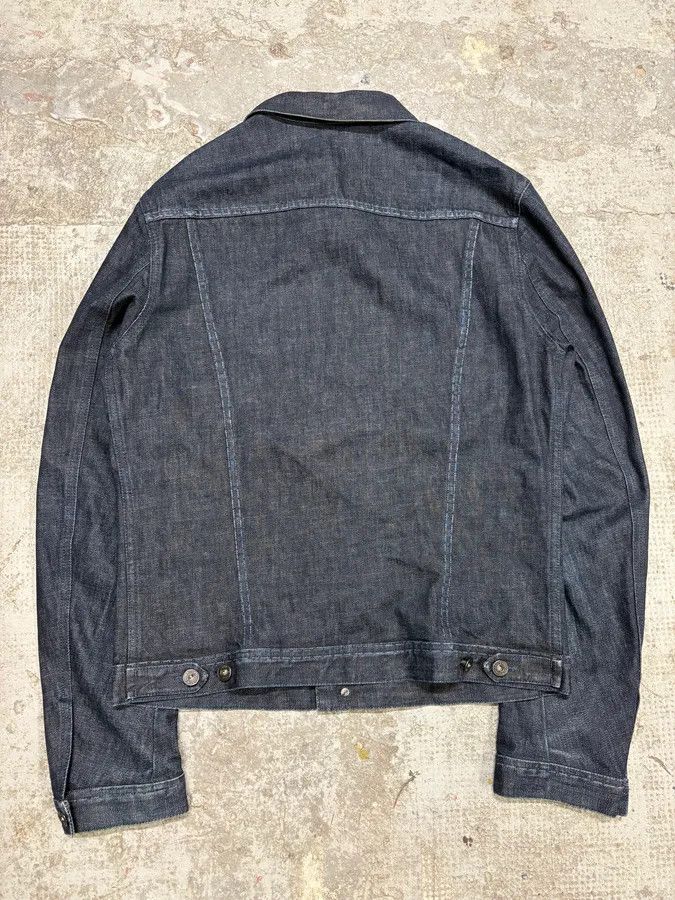 Designer × Moschino × Vintage 2000s Moschino Peace Raw Denim Jacket Size US S / EU 44-46 / 1 - 6 Thumbnail