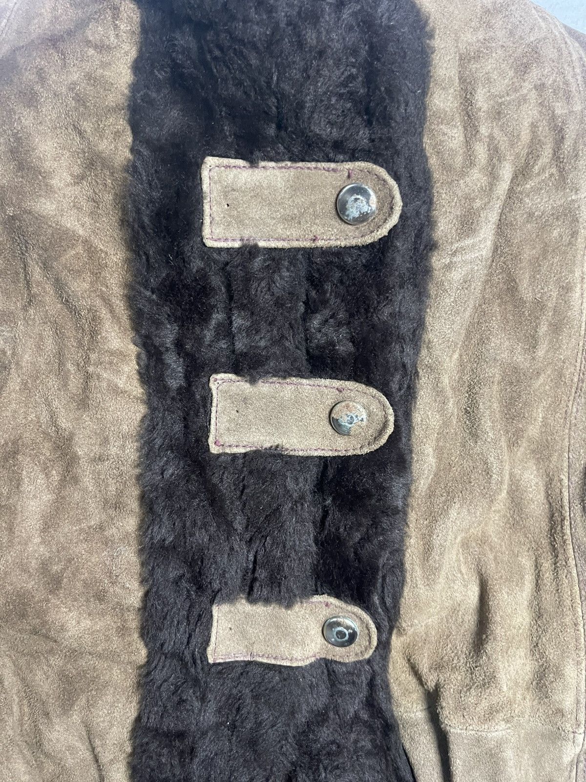 Other Vintage 70s Suede and Faux Fur Poncho Cape Size US L / EU 52-54 / 3 - 6 Thumbnail