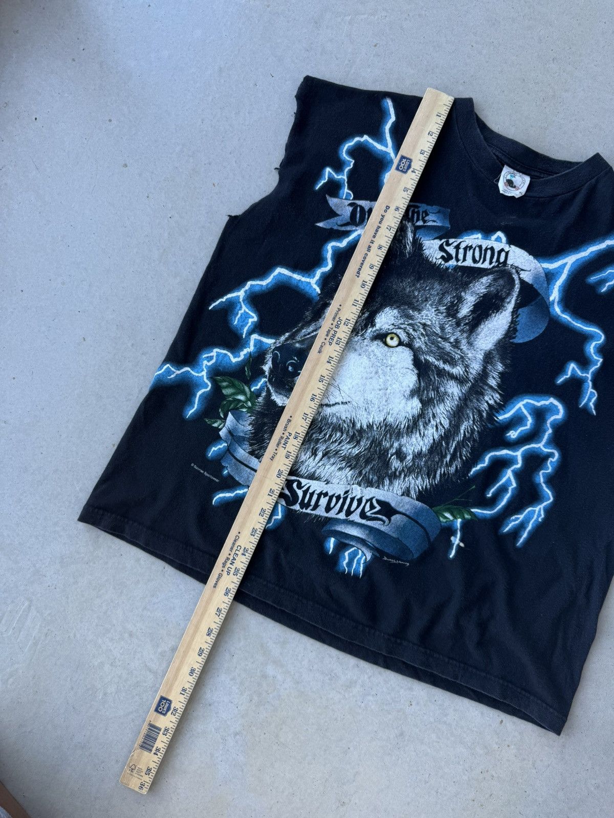 Vintage Vintage 90s American Thunder Lightning Biker Cutoff T-Shirt Size US XL / EU 56 / 4 - 8 Thumbnail