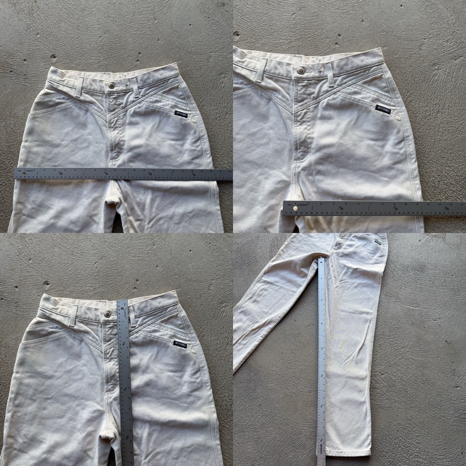Vintage VINTAGE Rockies Jeans Womens 11 Beige Bare Back Straight Fit Denim Pants 80s 90s USA Western Men’s/ Women’s? Size 32" / US 10 / IT 46 - 8 Thumbnail