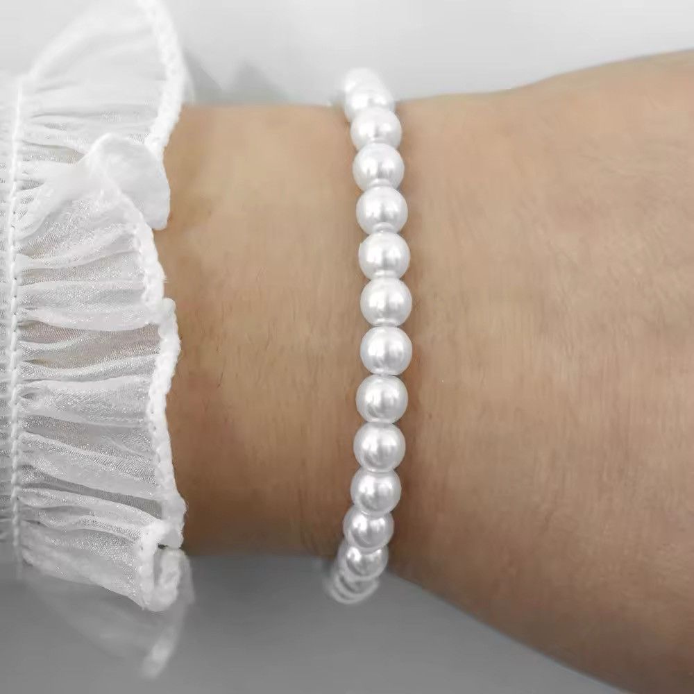 Japanese Brand × Jewelry × Vintage 6mm Natural Shell Pearl Bracelet Size ONE SIZE - 2 Thumbnail
