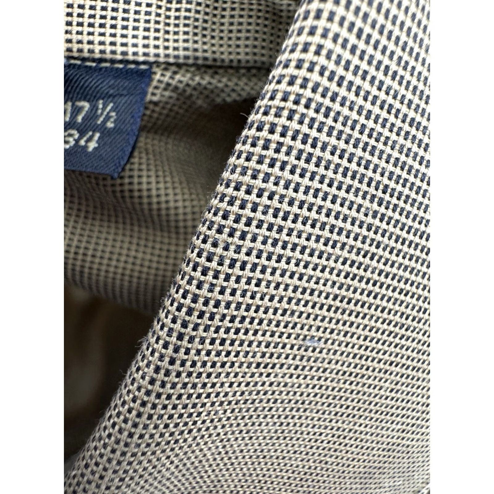 Nordstrom Gitman Bros. / Nordstrom - Micro Check Pattern Shirt Mens 17.5 / 34 Button-Up Long Sleeve Yellow / Dark Gray Patterned Shirt Mens Size US XXL / EU 58 / 5 - 5 Thumbnail
