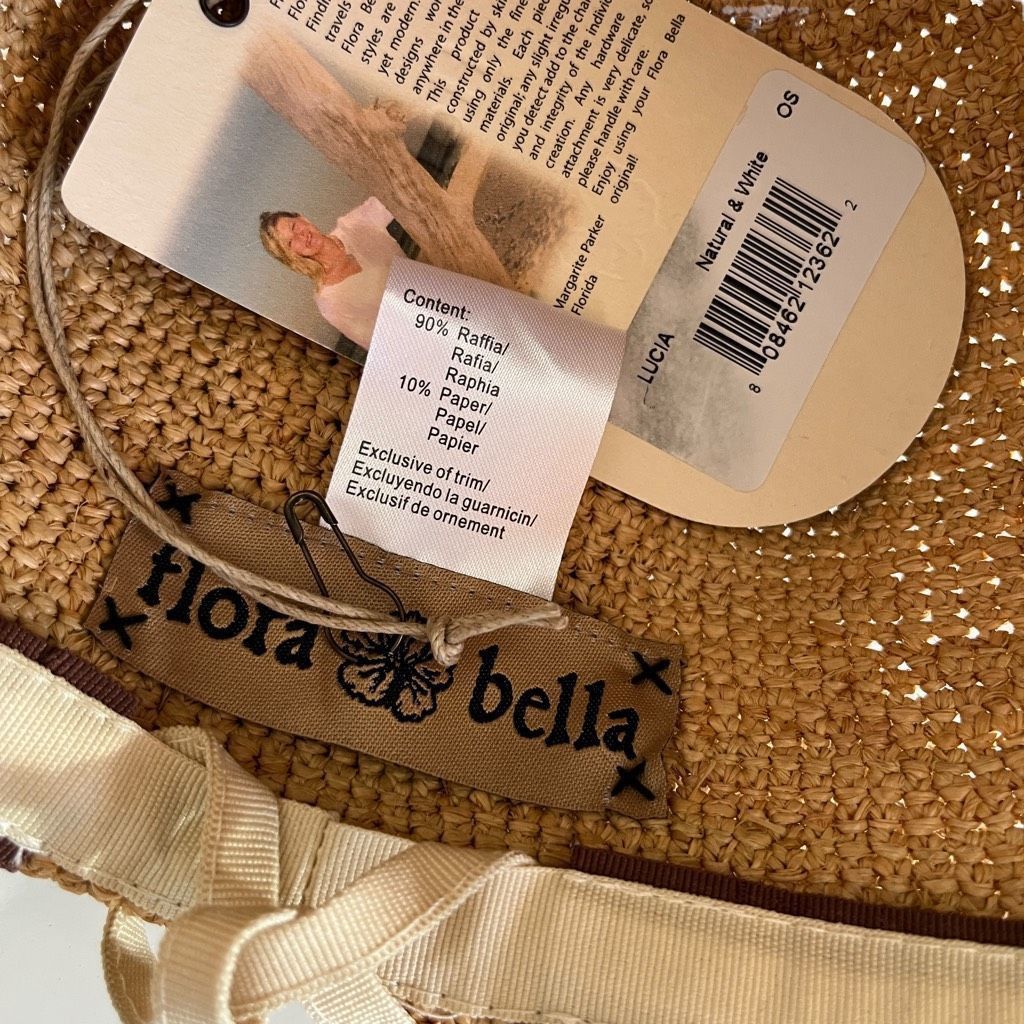 Other florabella Lucia Brim Sunhat in Natural & White Size ONE SIZE - 10 Thumbnail