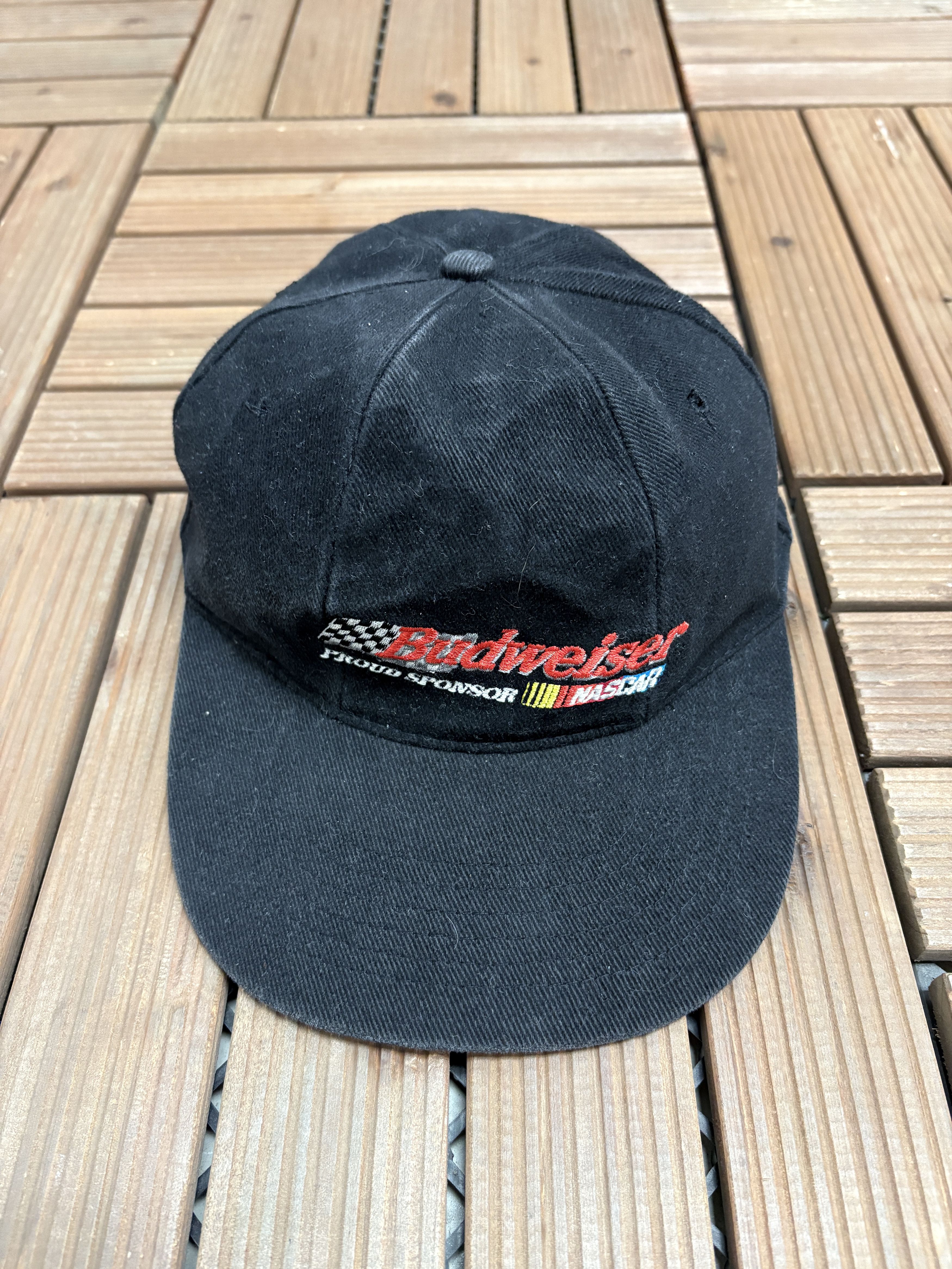 Vintage Budweiser Proud Sponsor of NASCAR Vintage Black Hat Size ONE SIZE - 2 Thumbnail